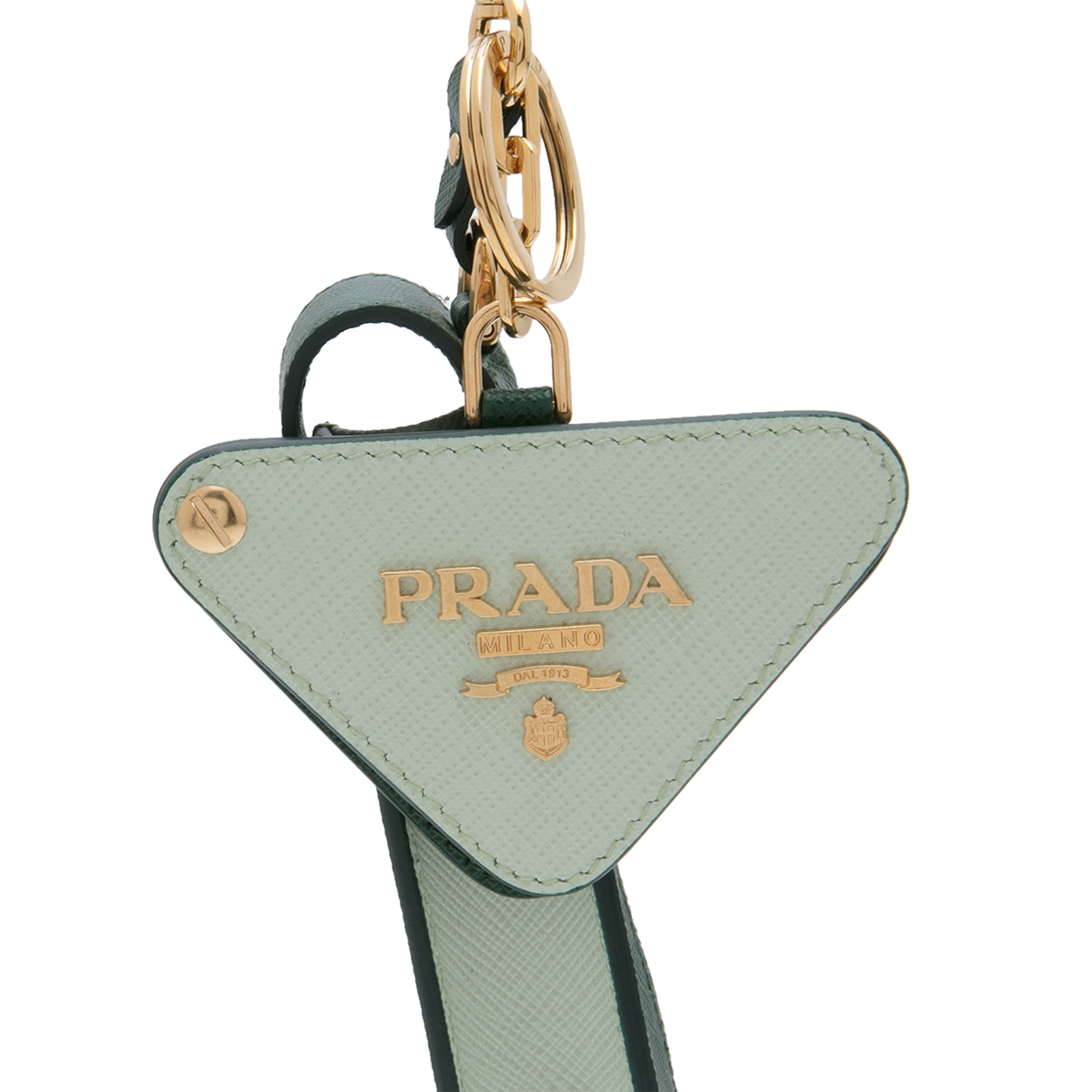 

Saffiano lipstick holder keyring, Green