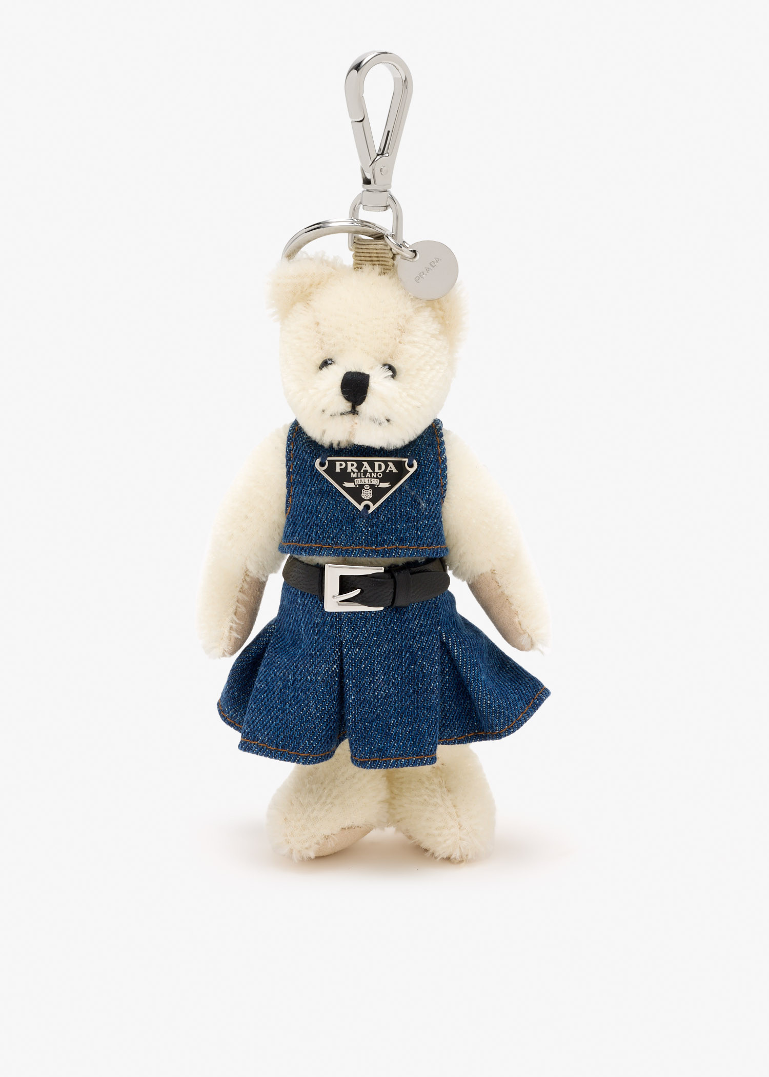 

Teddy large bag charm, White