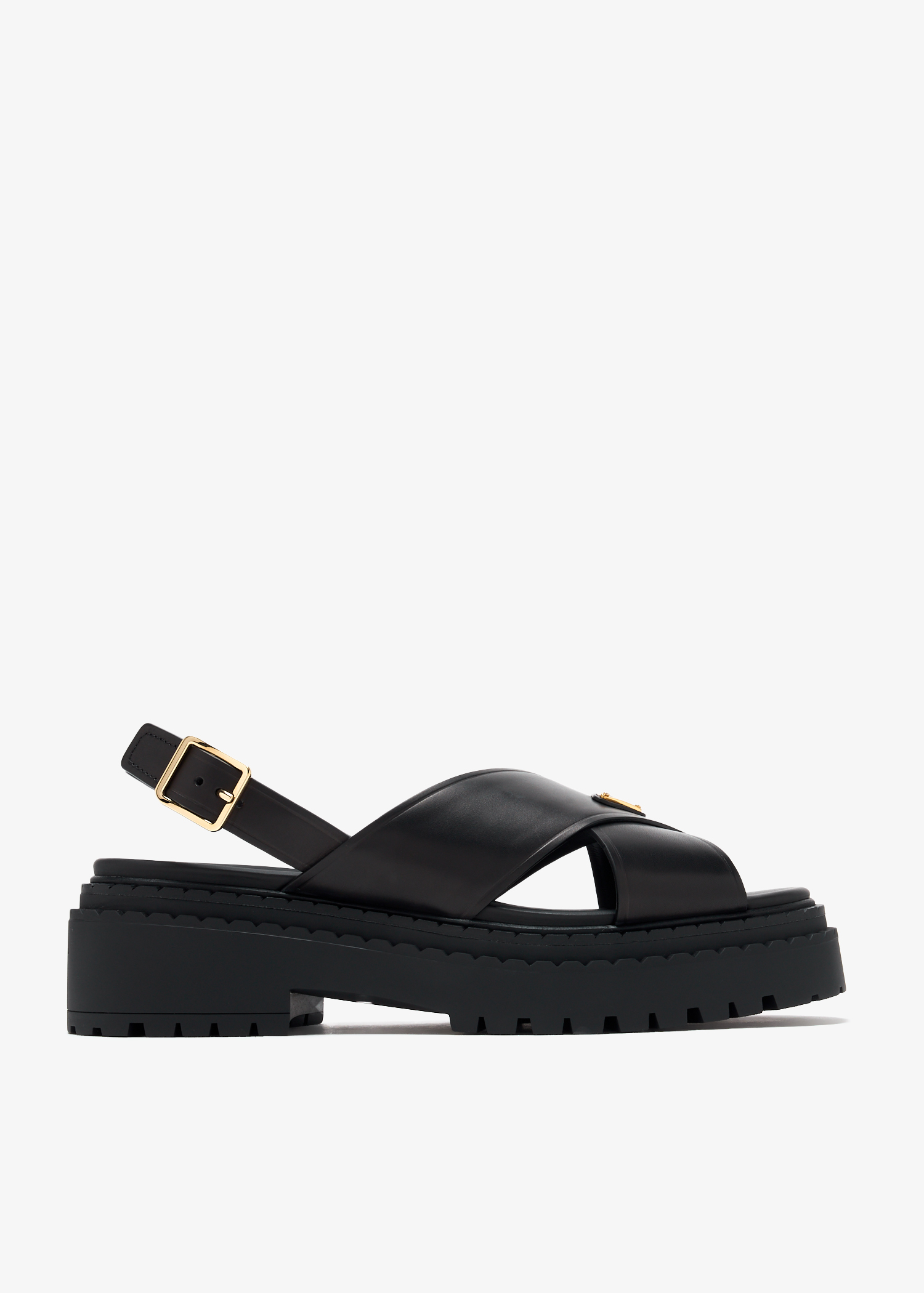 

Leather sandals, Black