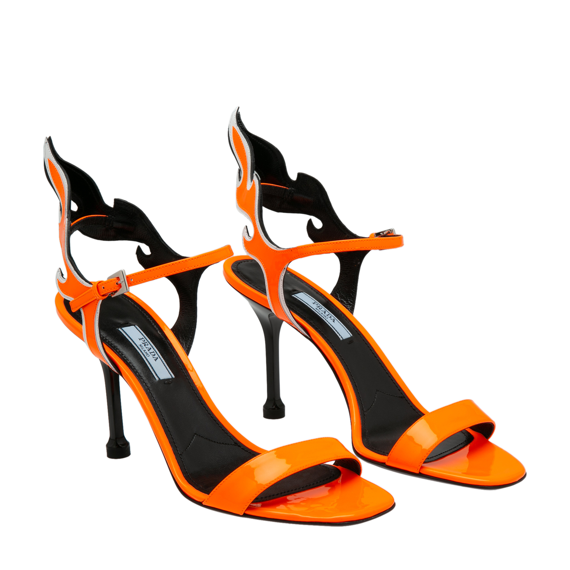 

Flame leather sandals, Orange