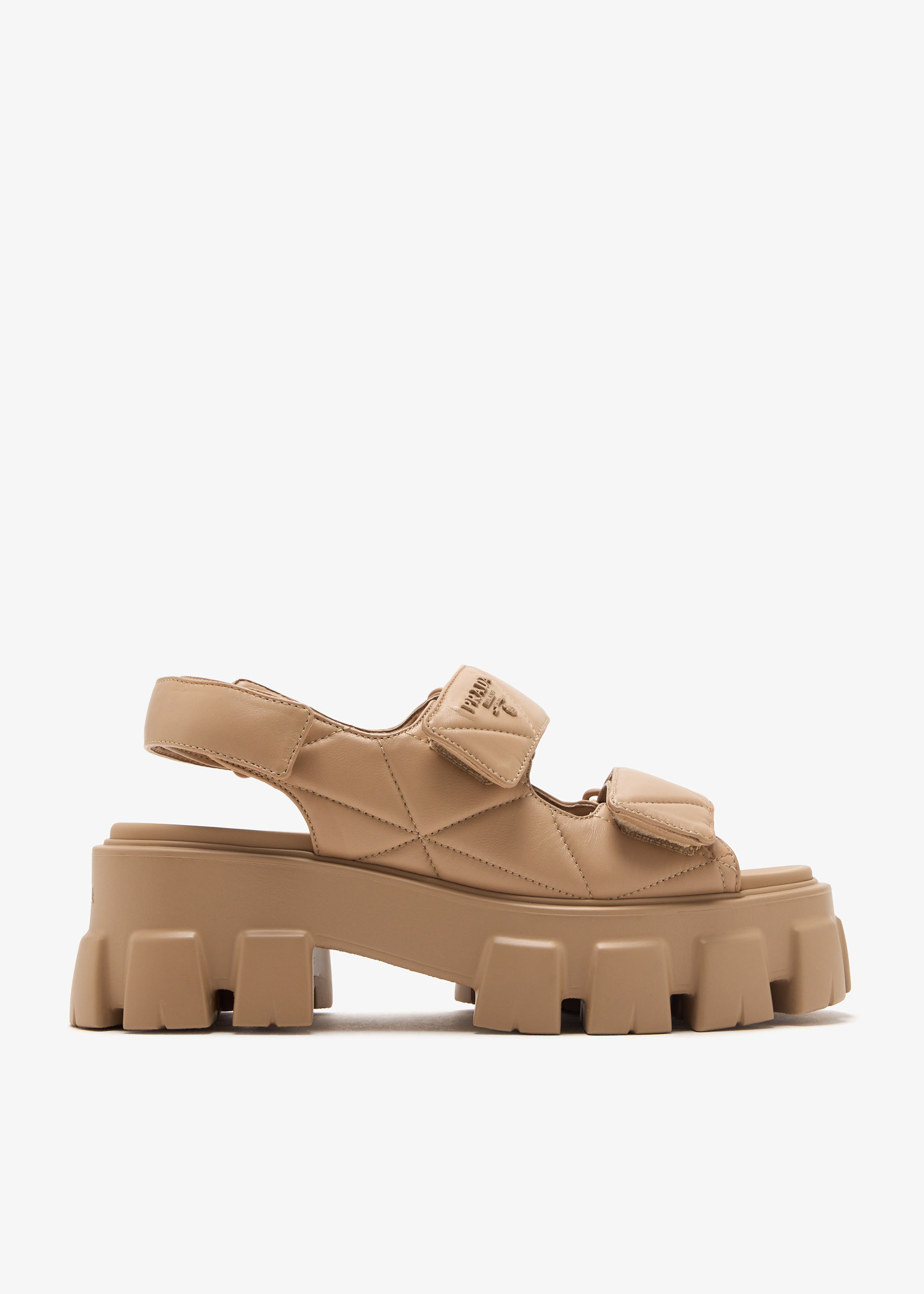 

Monolith nappa leather sandals, Beige