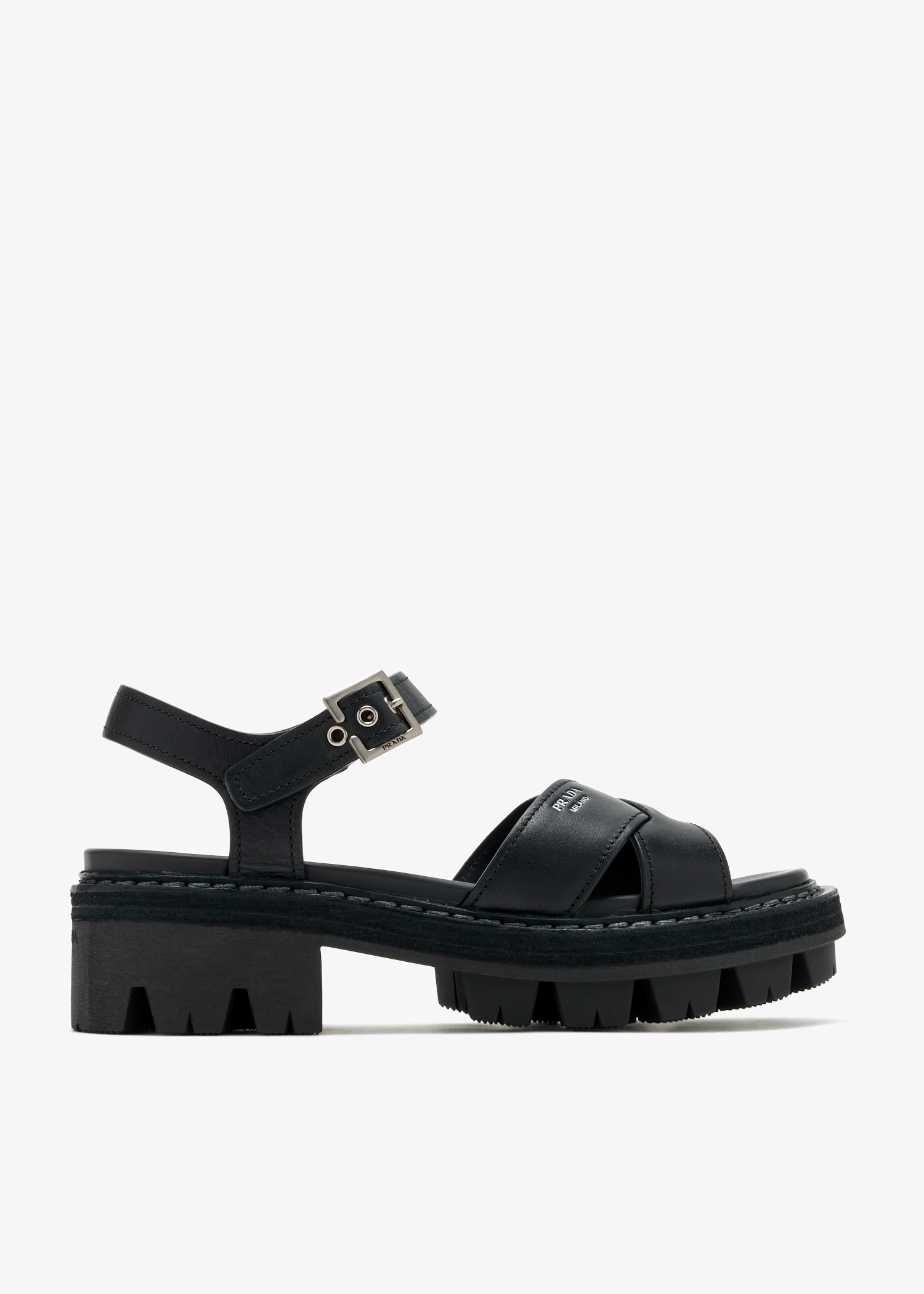 

Leather sandals, Black