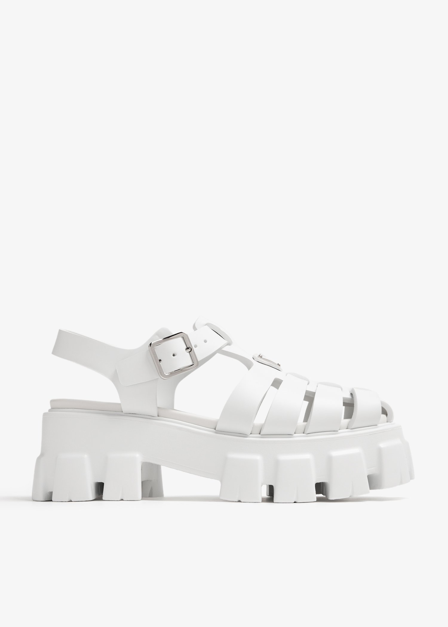 Prada Rubber Monolith sandals for Women White in UAE Level Shoes