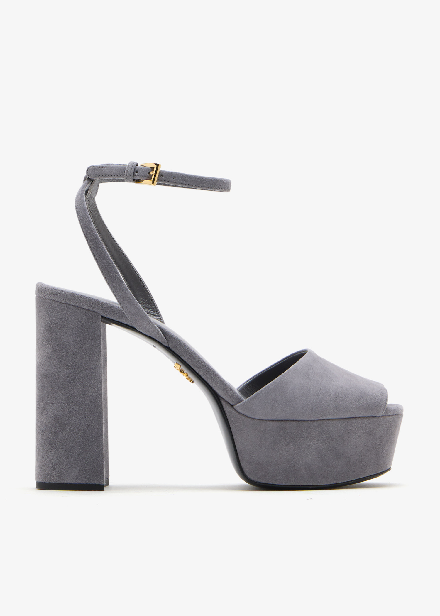 

Suede platform sandals, Grey