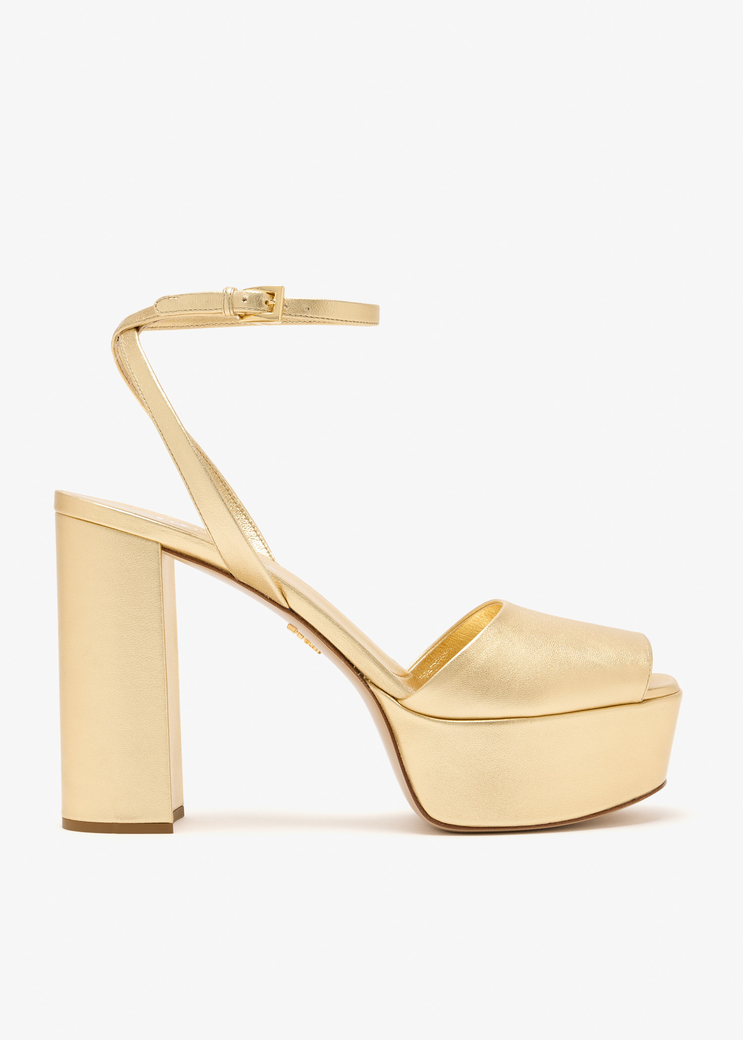 

Mordoré nappa leather platform sandals, Gold