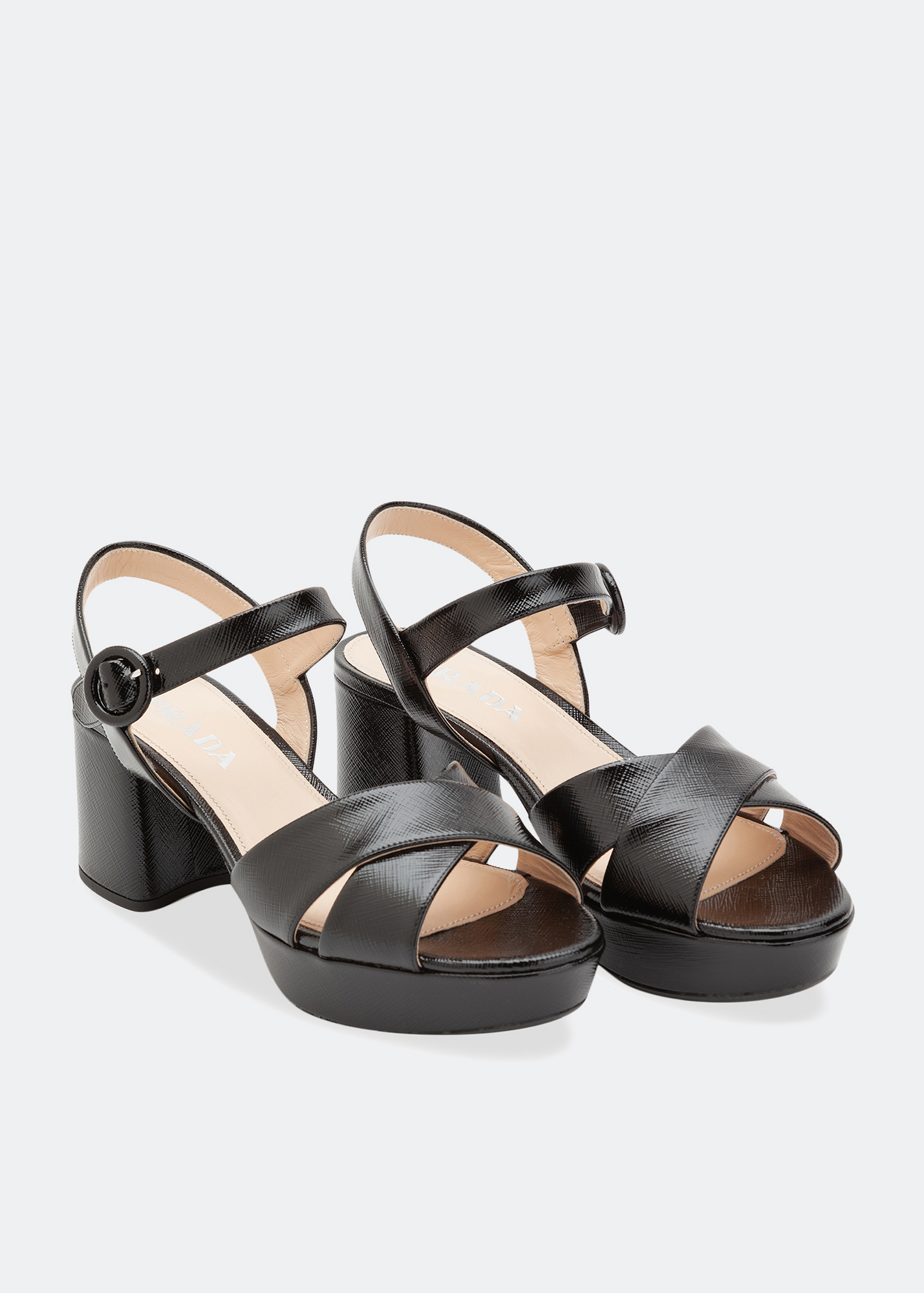 

Patent leather sandals, Black