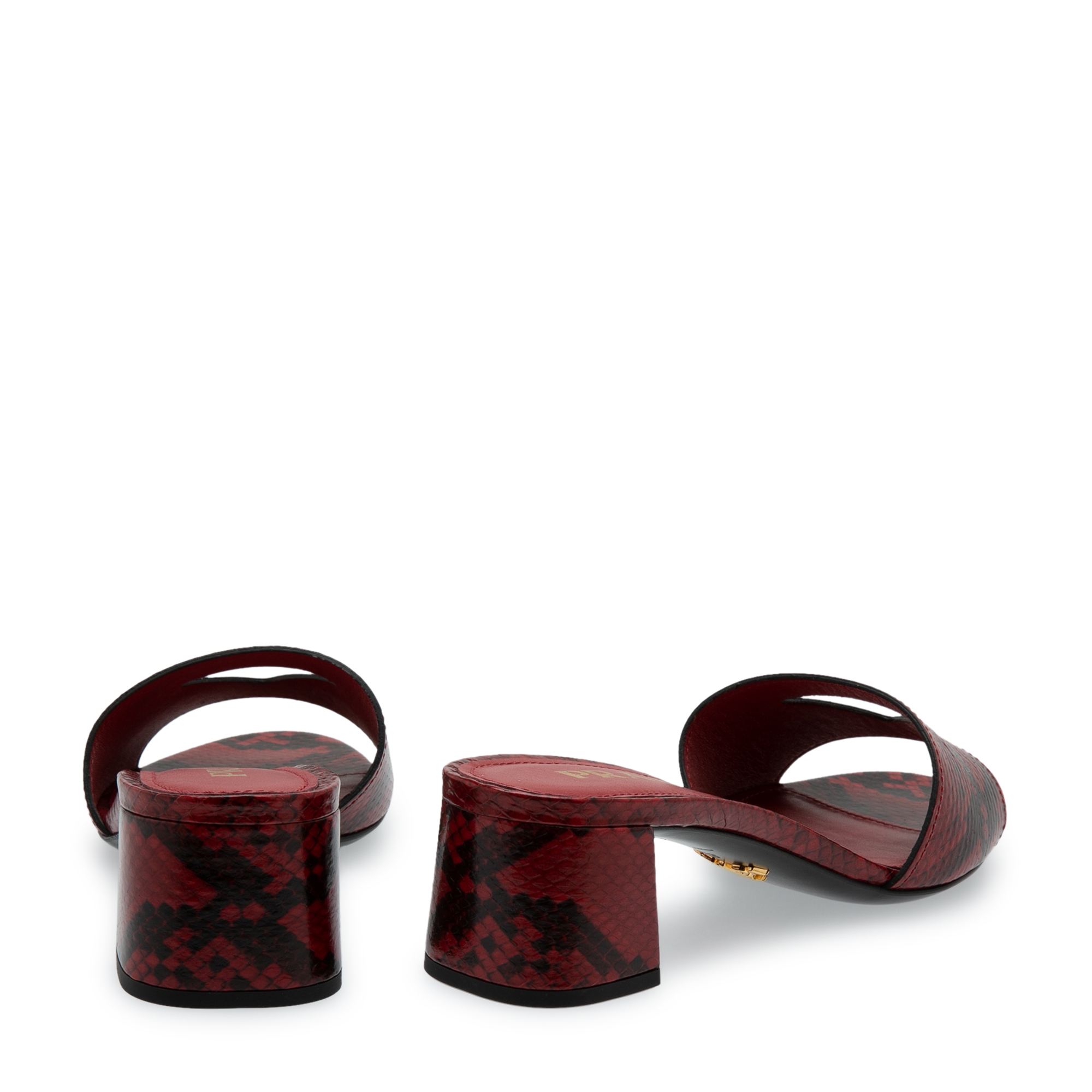 

Leather mules, Red