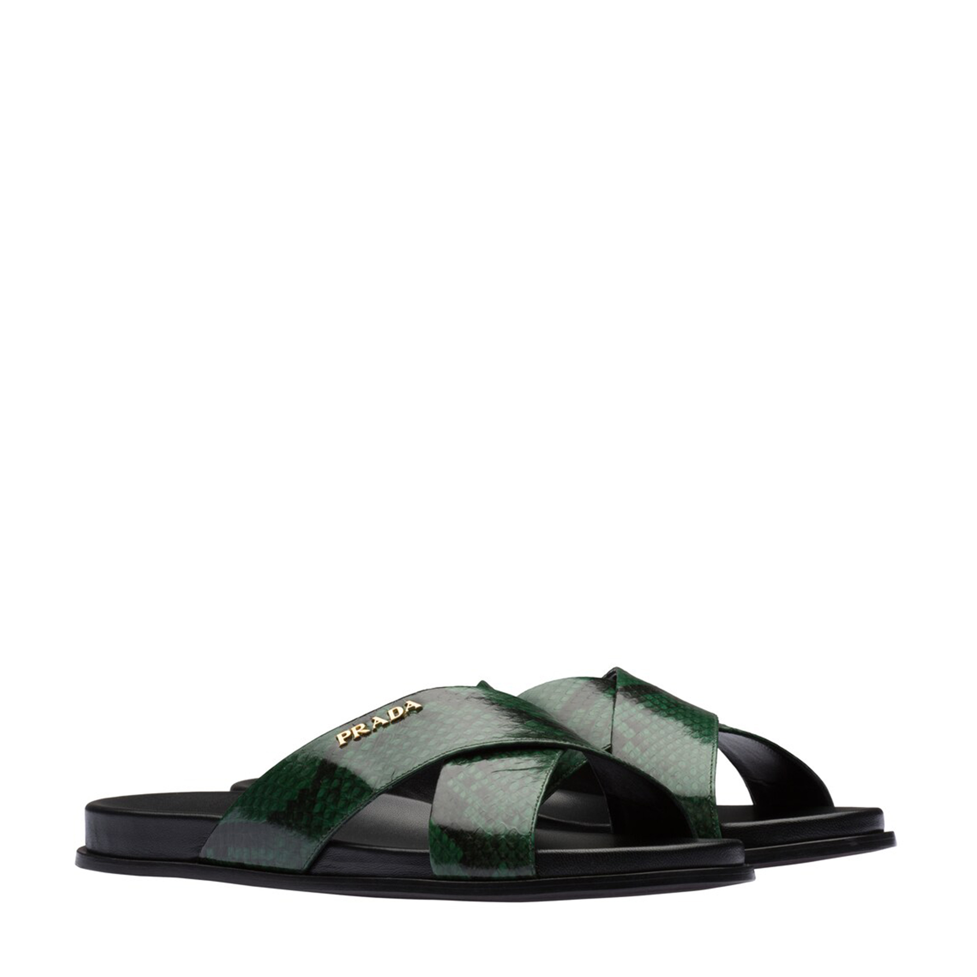 

Cross-over sandals, Green