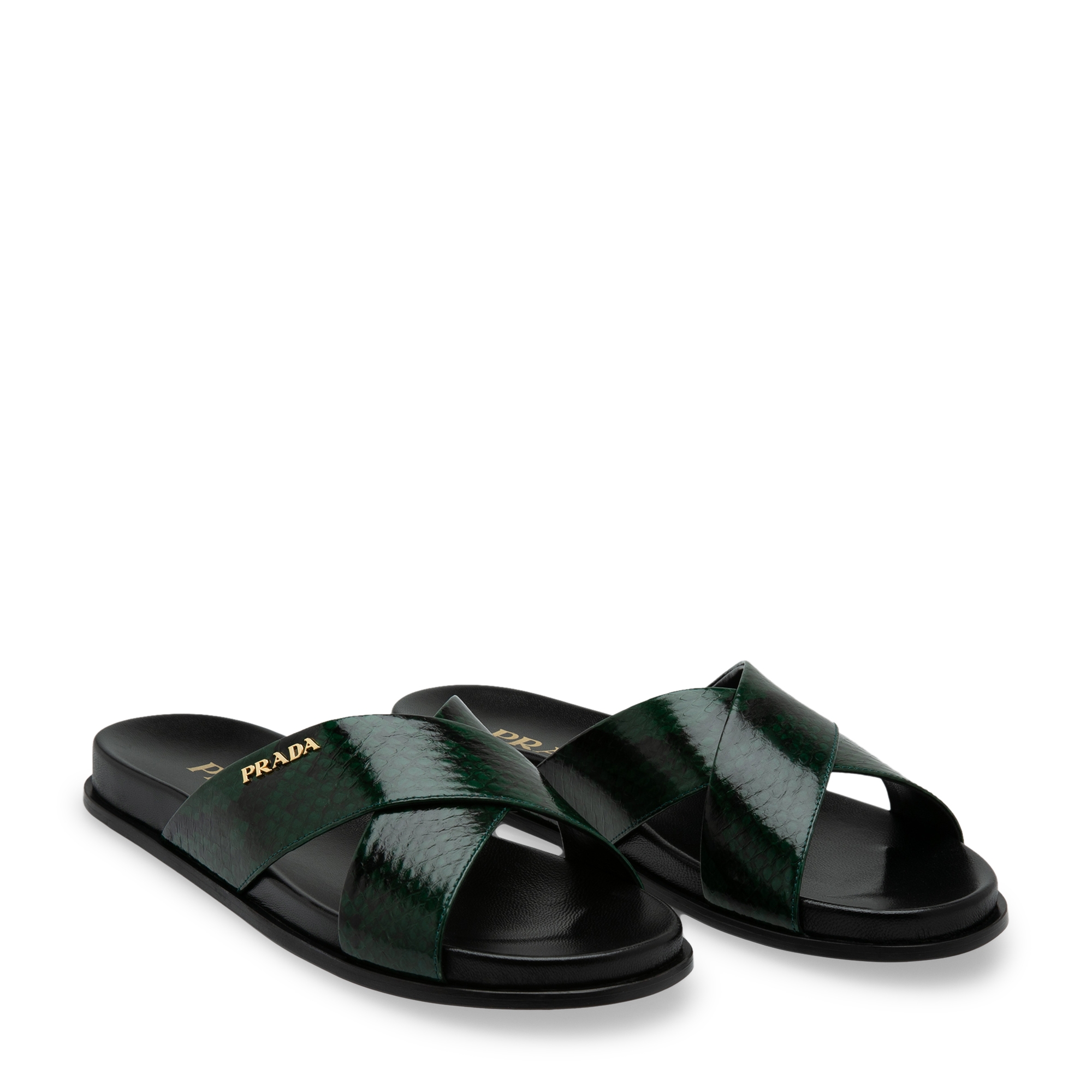 

Cross-over sandals, Green