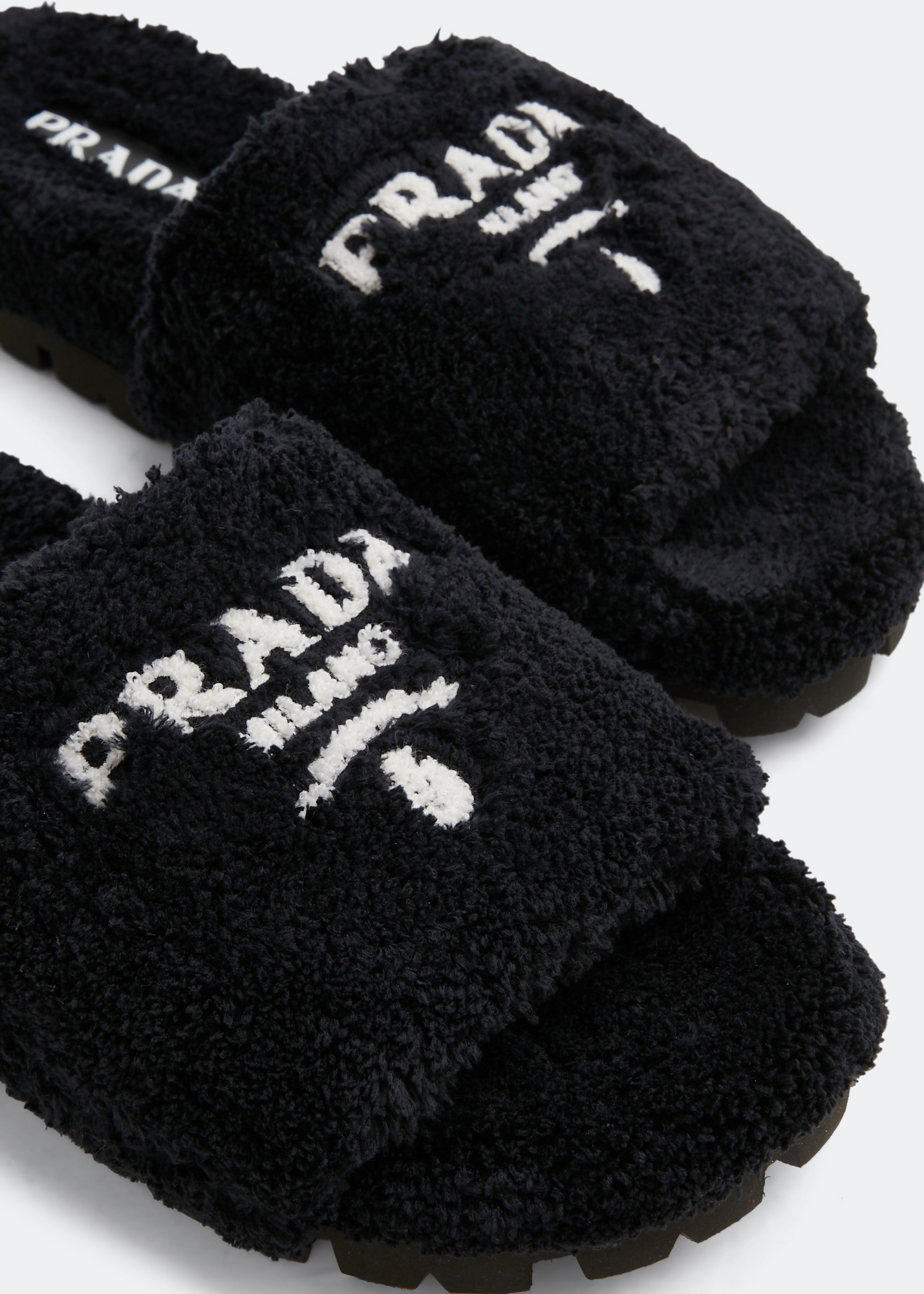 

Terry cloth slides, Black