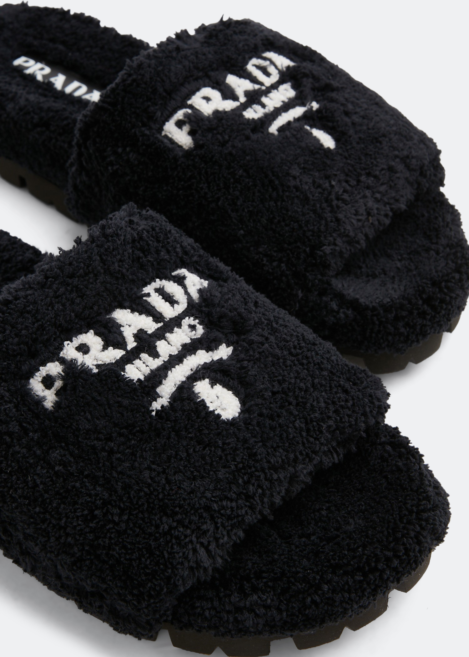 

Terry cloth slides, Black