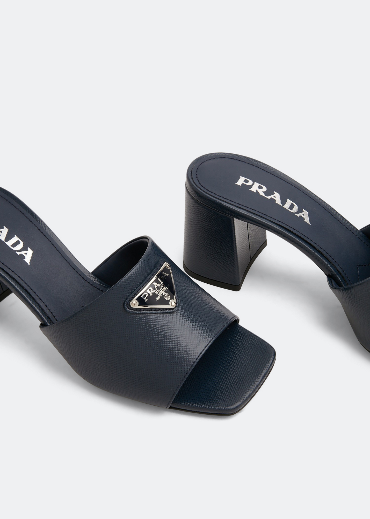 

Saffiano leather sandals, Blue