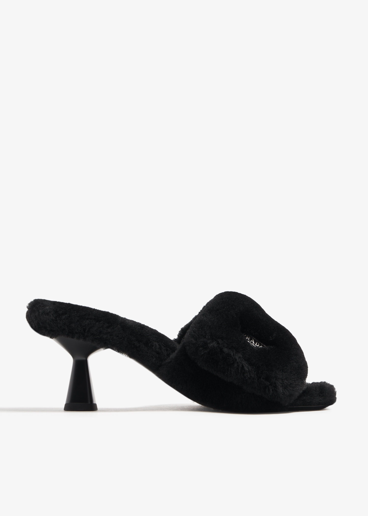

Shearling sandals, Black