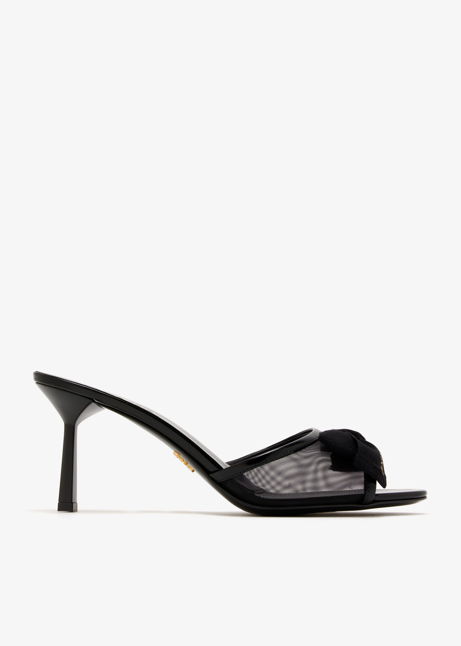 

Mesh fabric sandals, Black