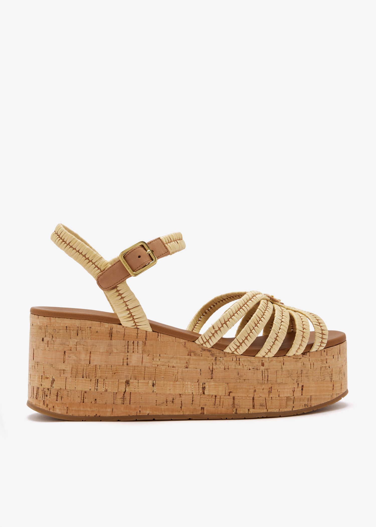 

Crochet platform sandals, Beige