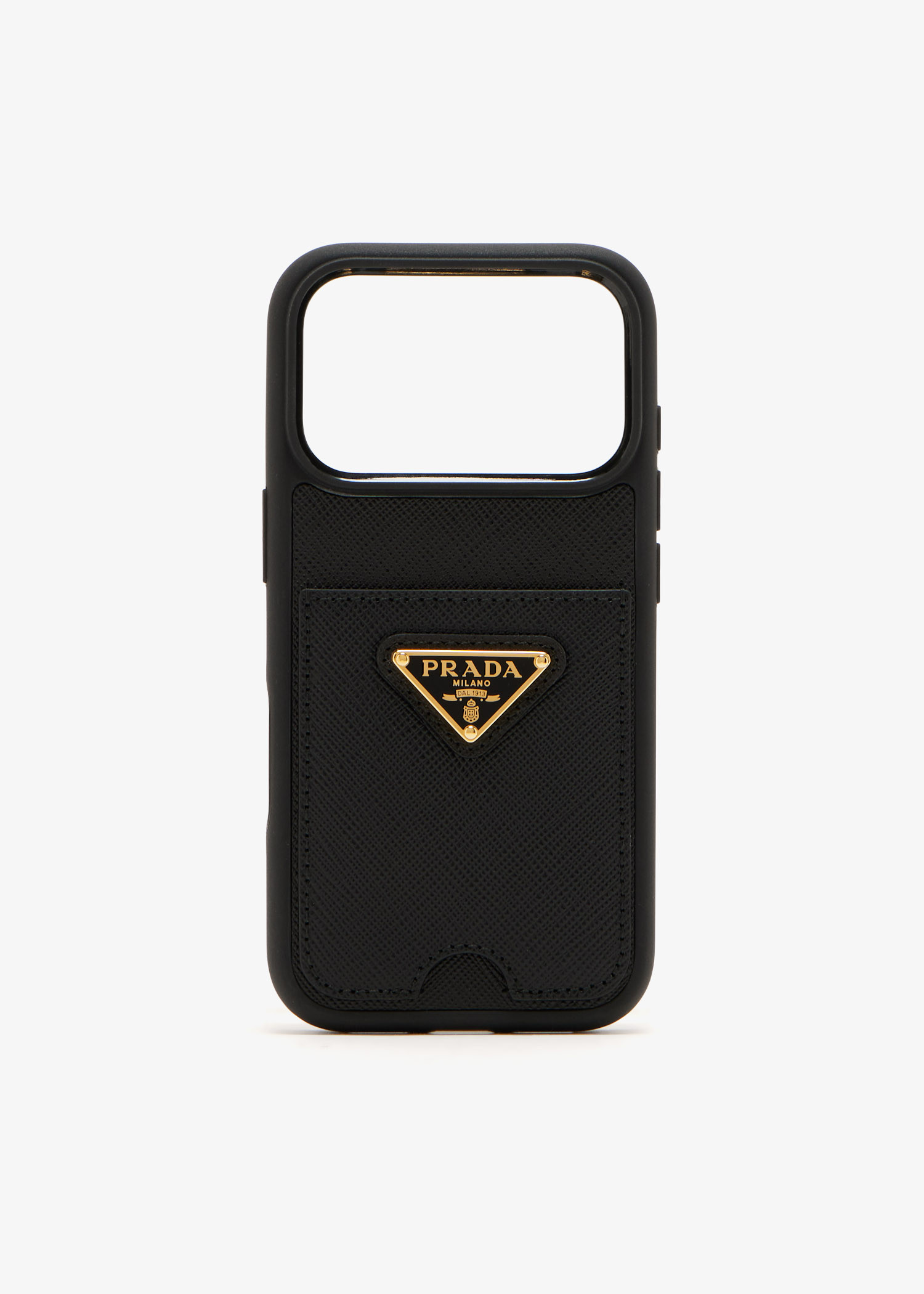 

iPhone 17 Pro saffiano leather case, Black