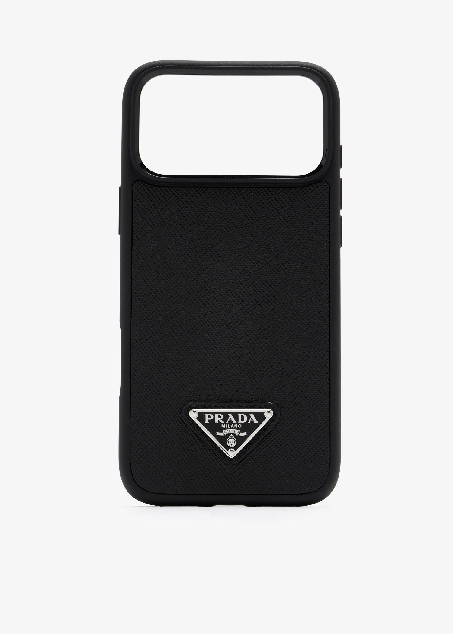 

iPhone 17 Pro saffiano leather case, Black