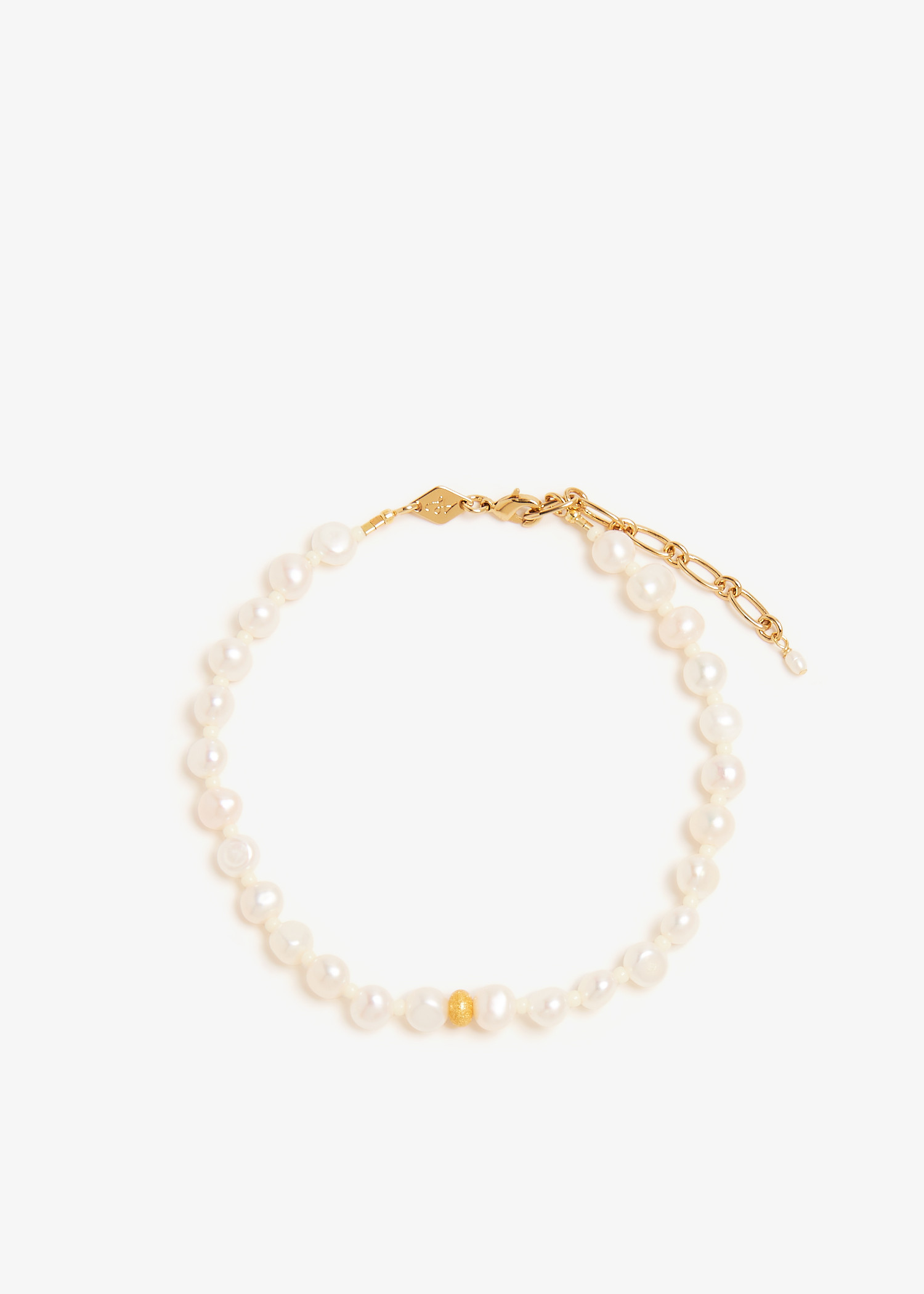 

Stellar Pearly anklet, White