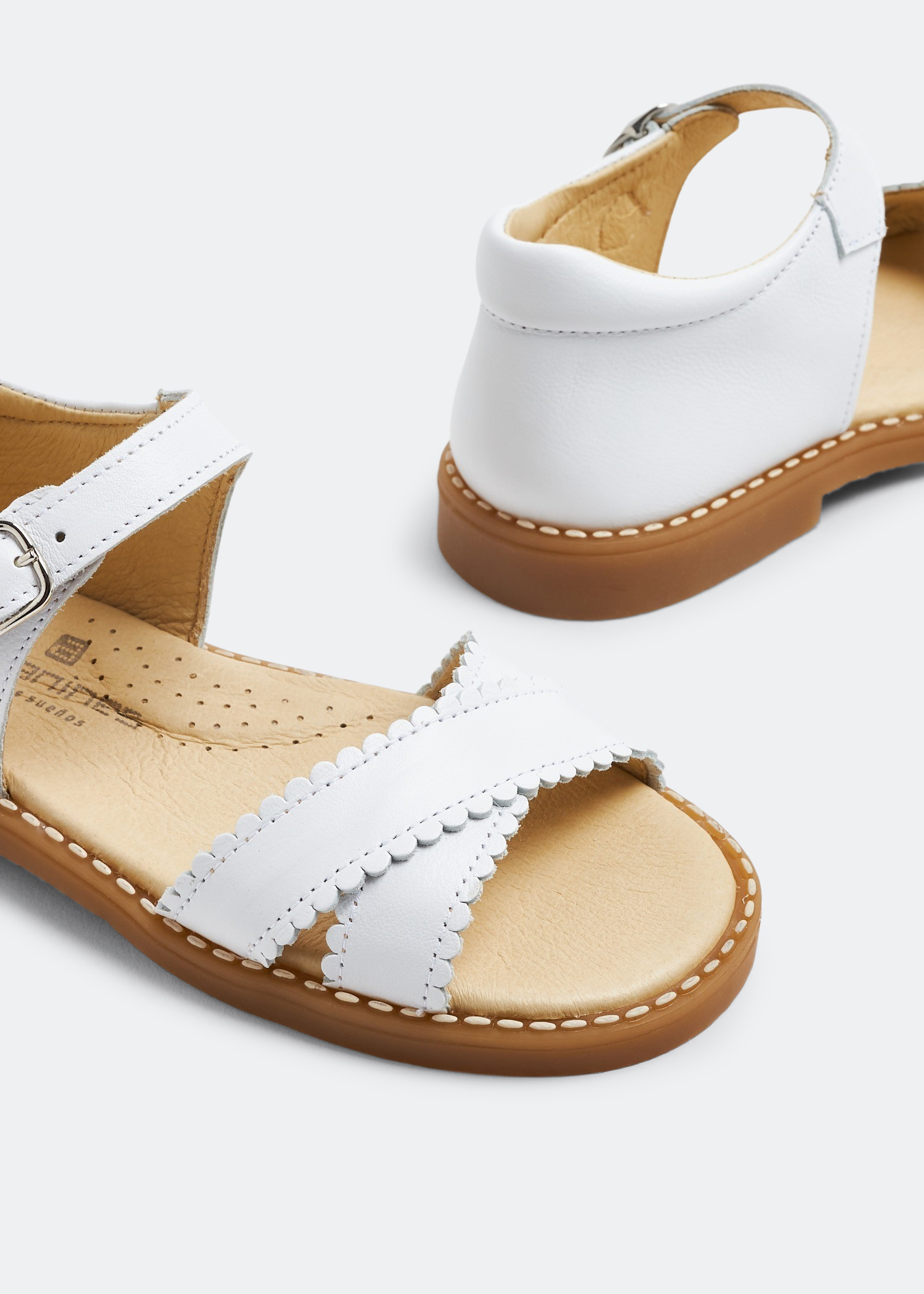 

Leather sandals, White