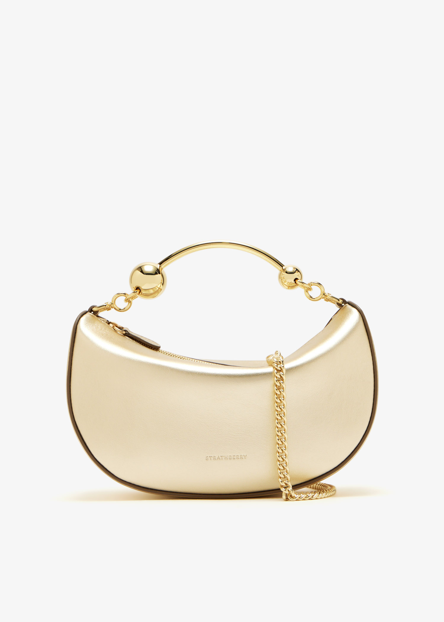 

Mini Crescent Moon bag, Gold