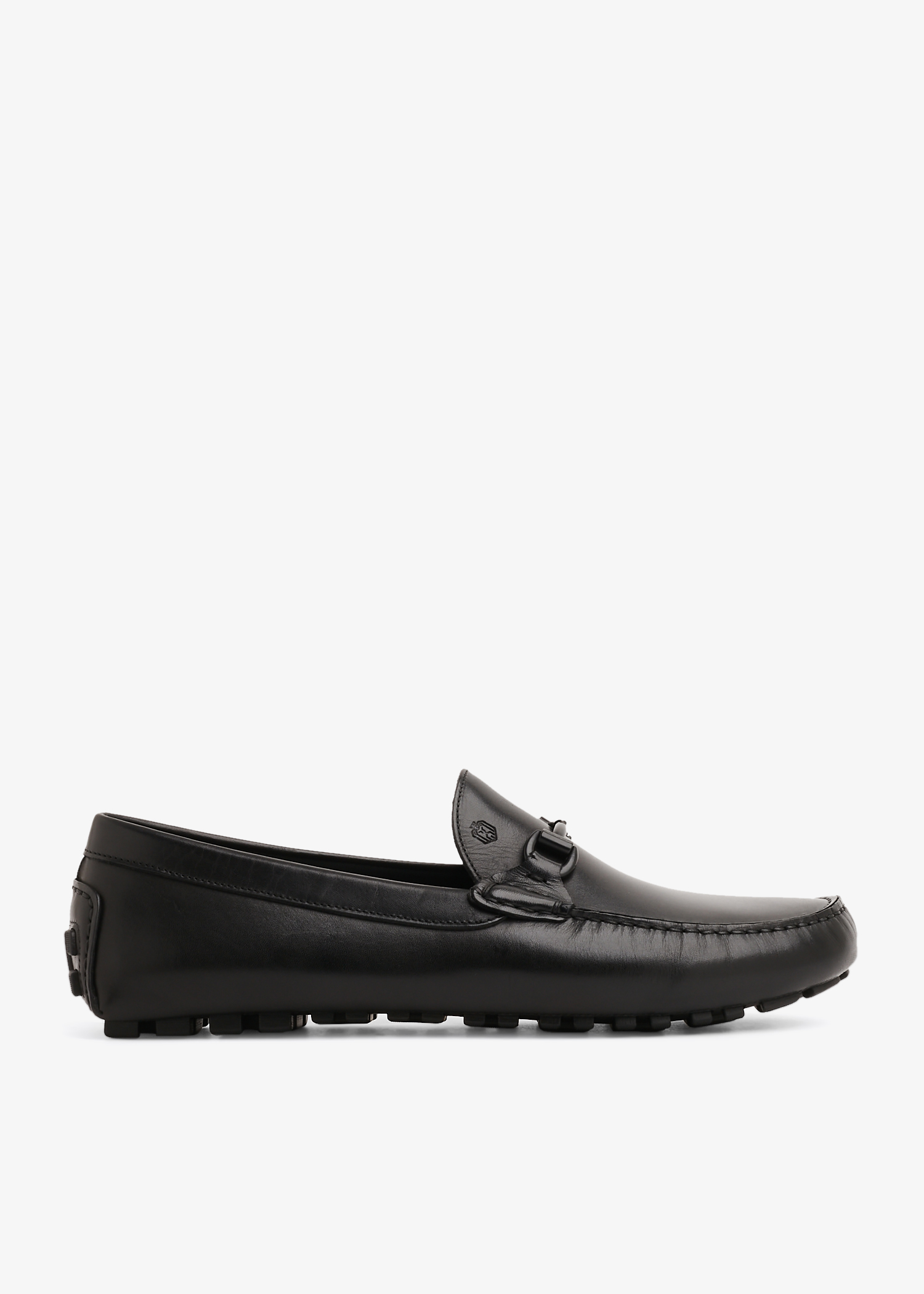 

Bold leather moccasins, Black