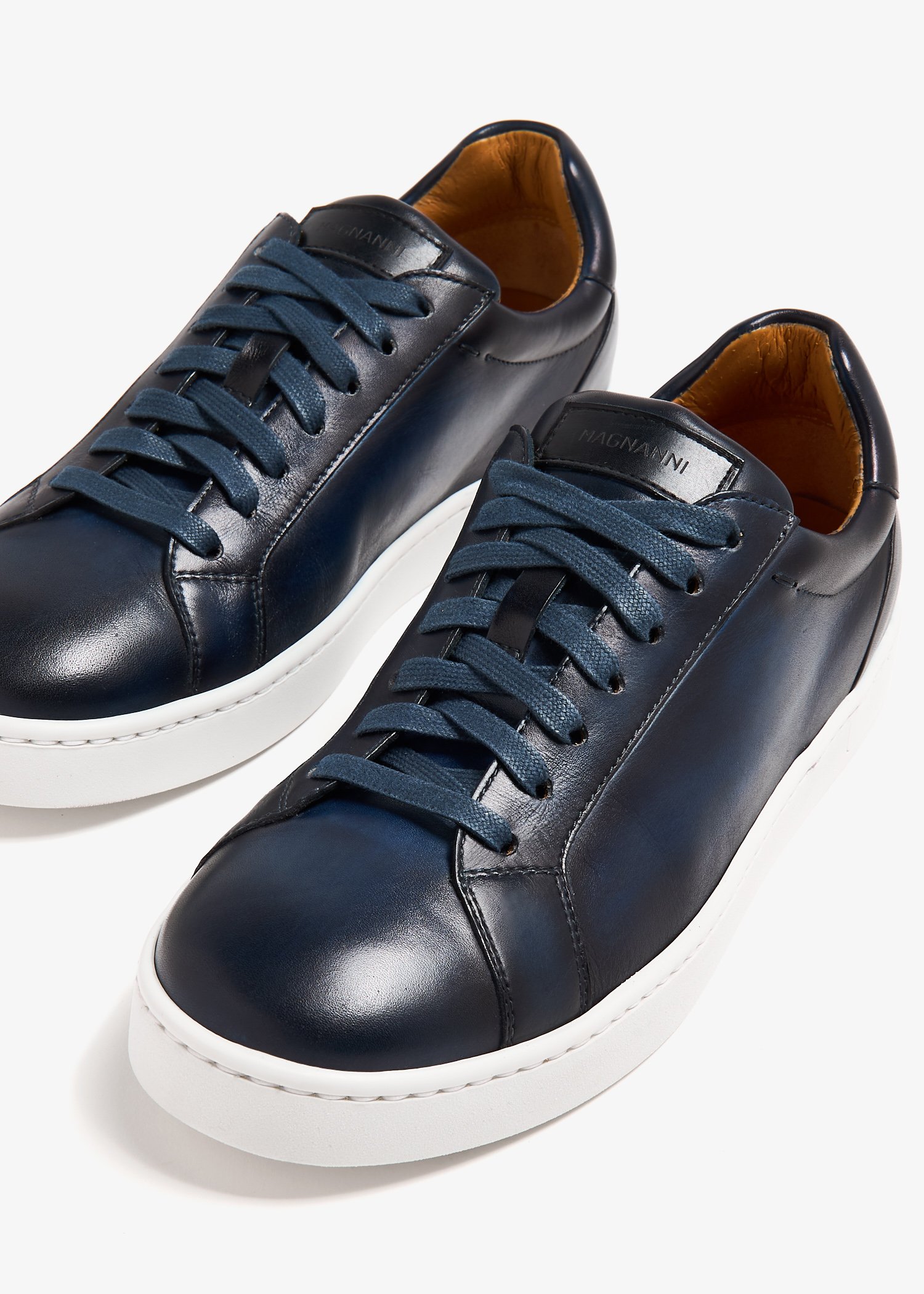 Magnanni Leather sneakers for Men - Blue in UAE | Level Shoes