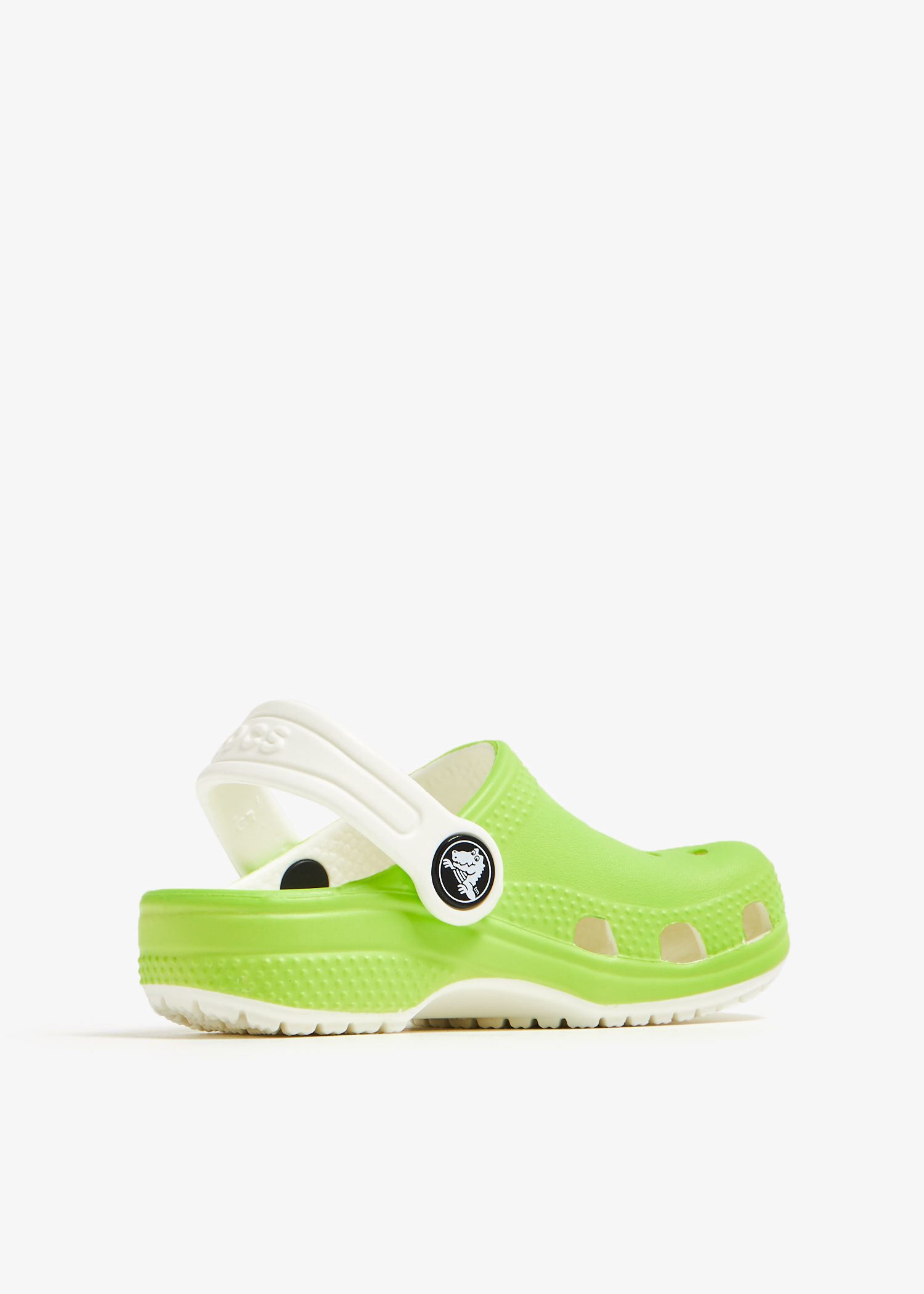 Neon green online crocs with fur