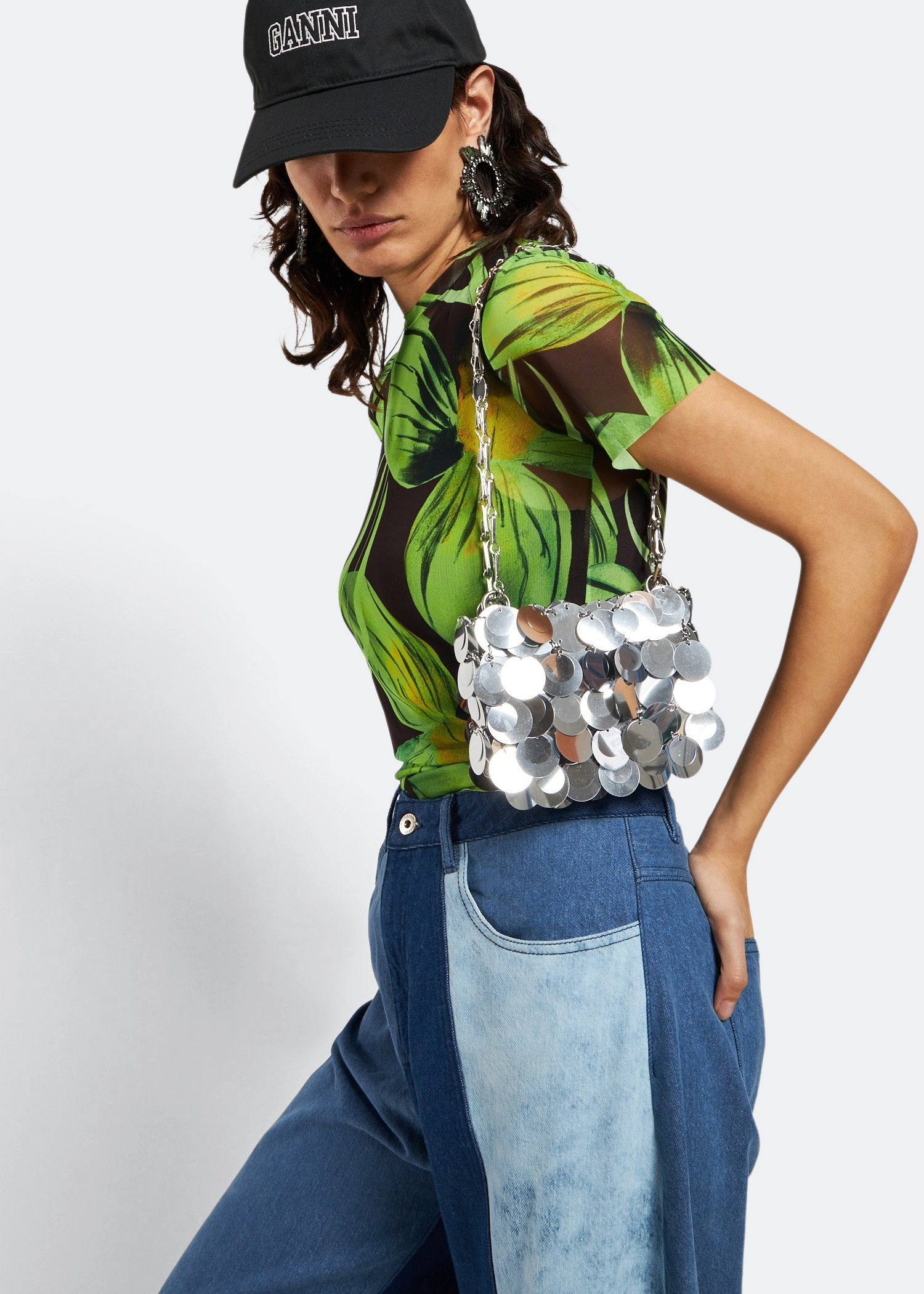 

Iconic 1969 sparkle nano bag, Silver