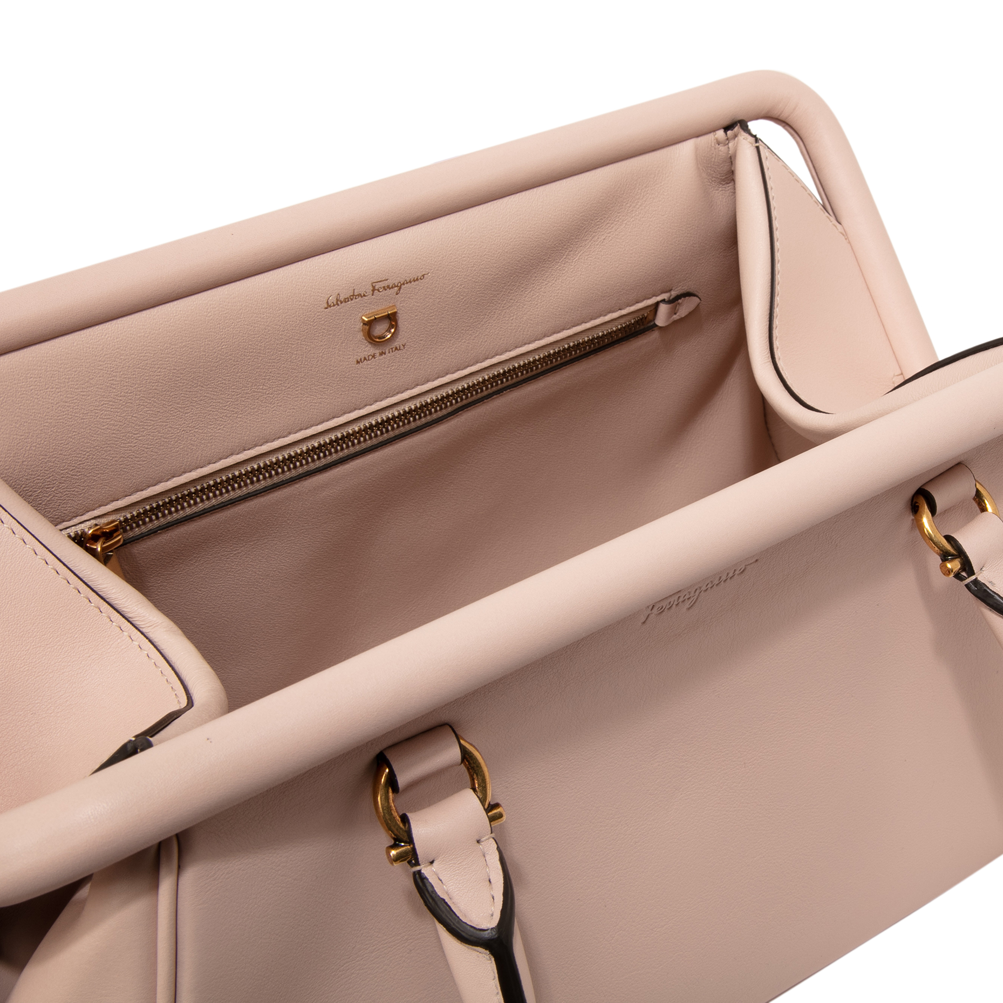 

Frame small top handle bag, Pink