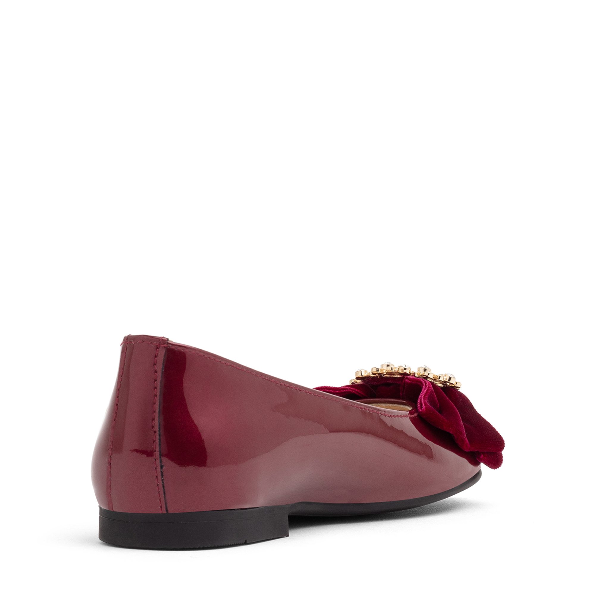 

Crystal-embellished ballerina flats, Burgundy