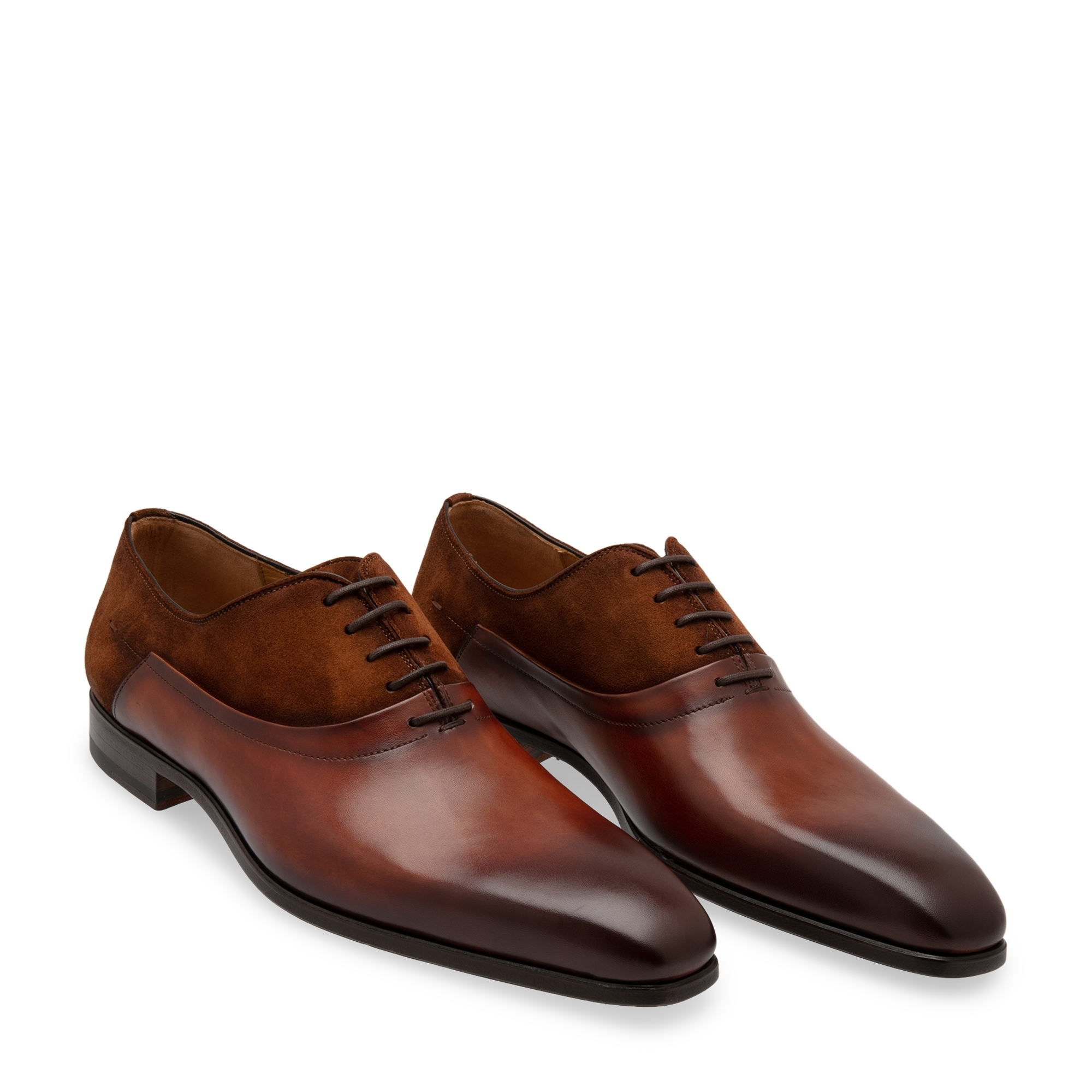 

Leather and suede Oxford shoes, Brown