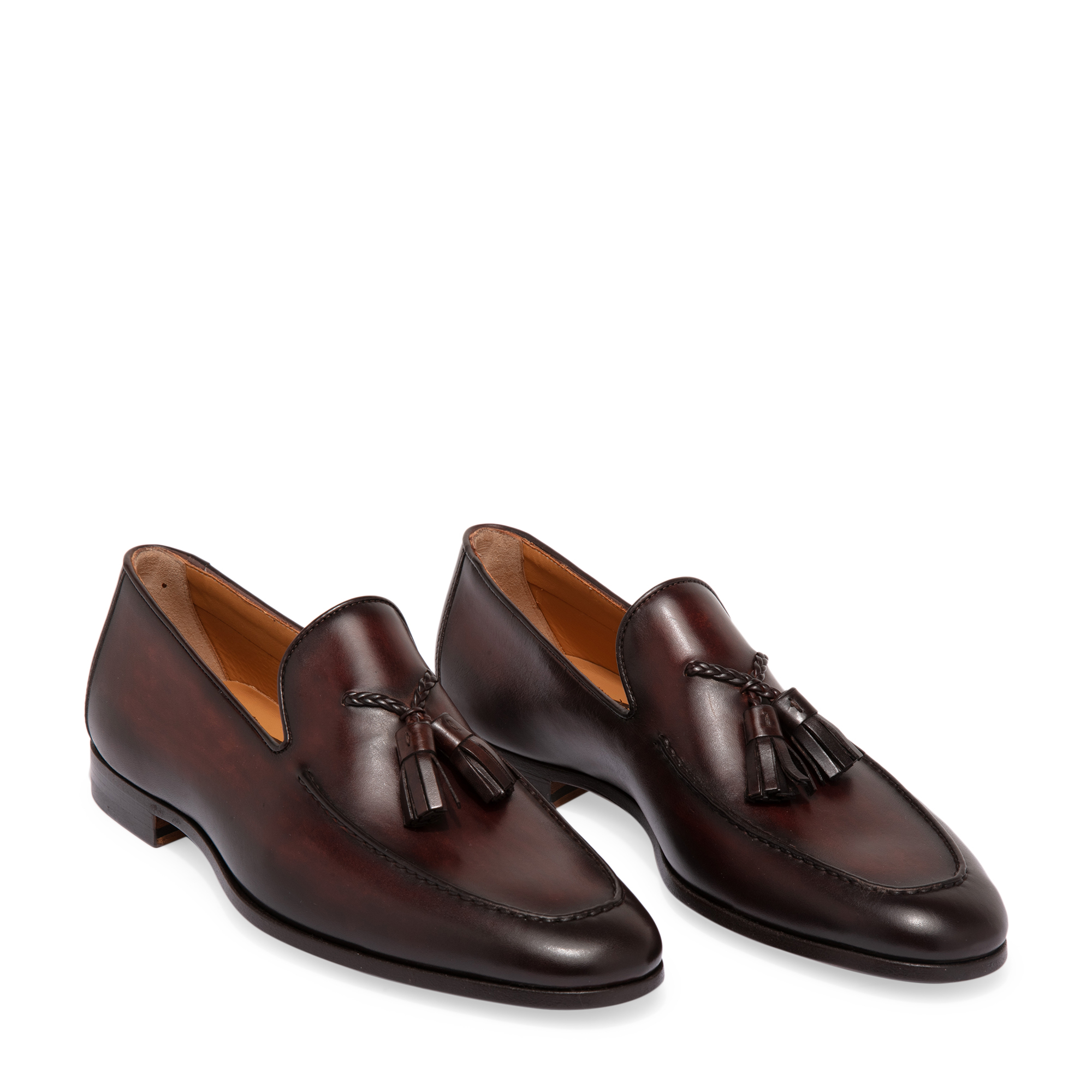 

Leather tassel loafers, Brown