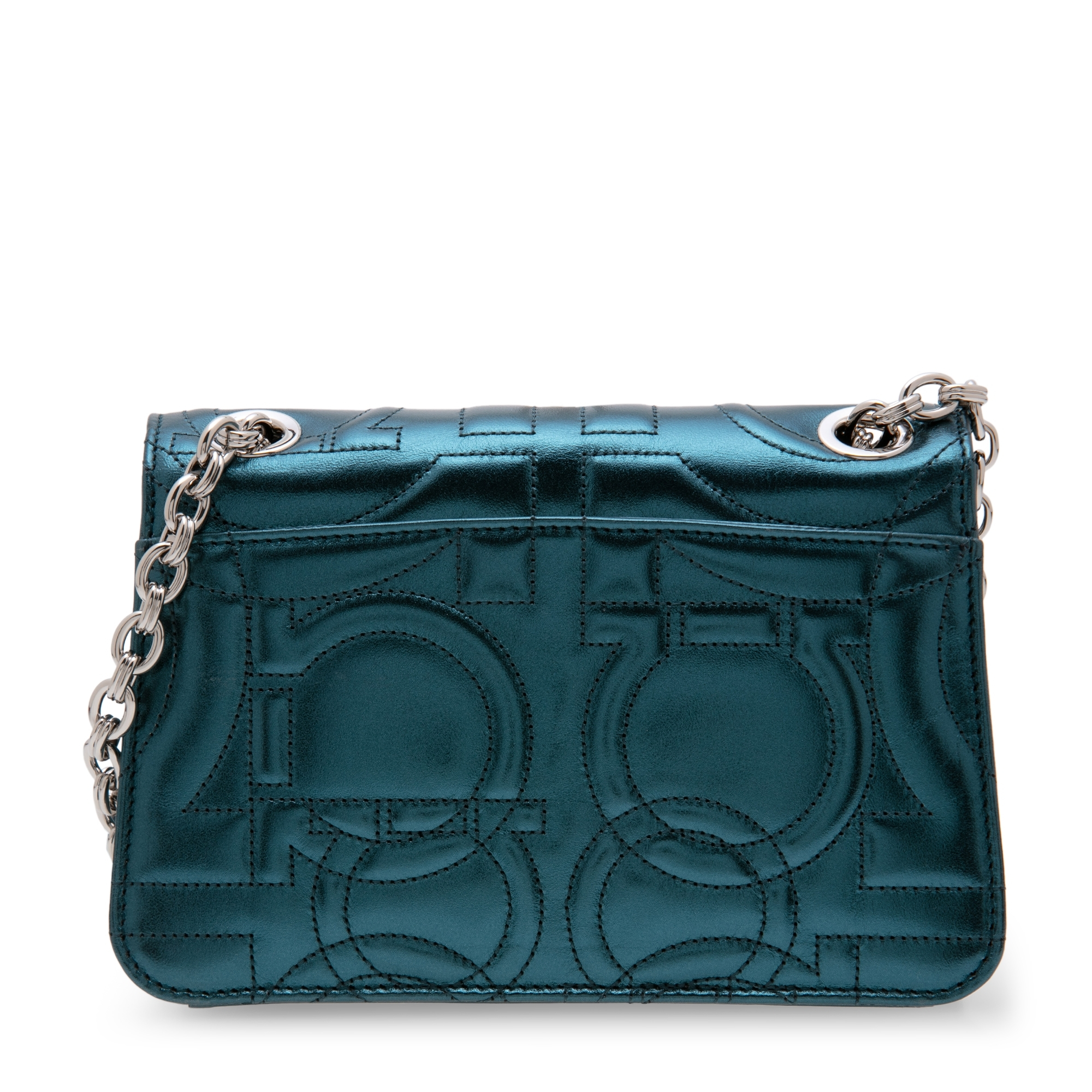 

Quilted Gancini bag, Blue