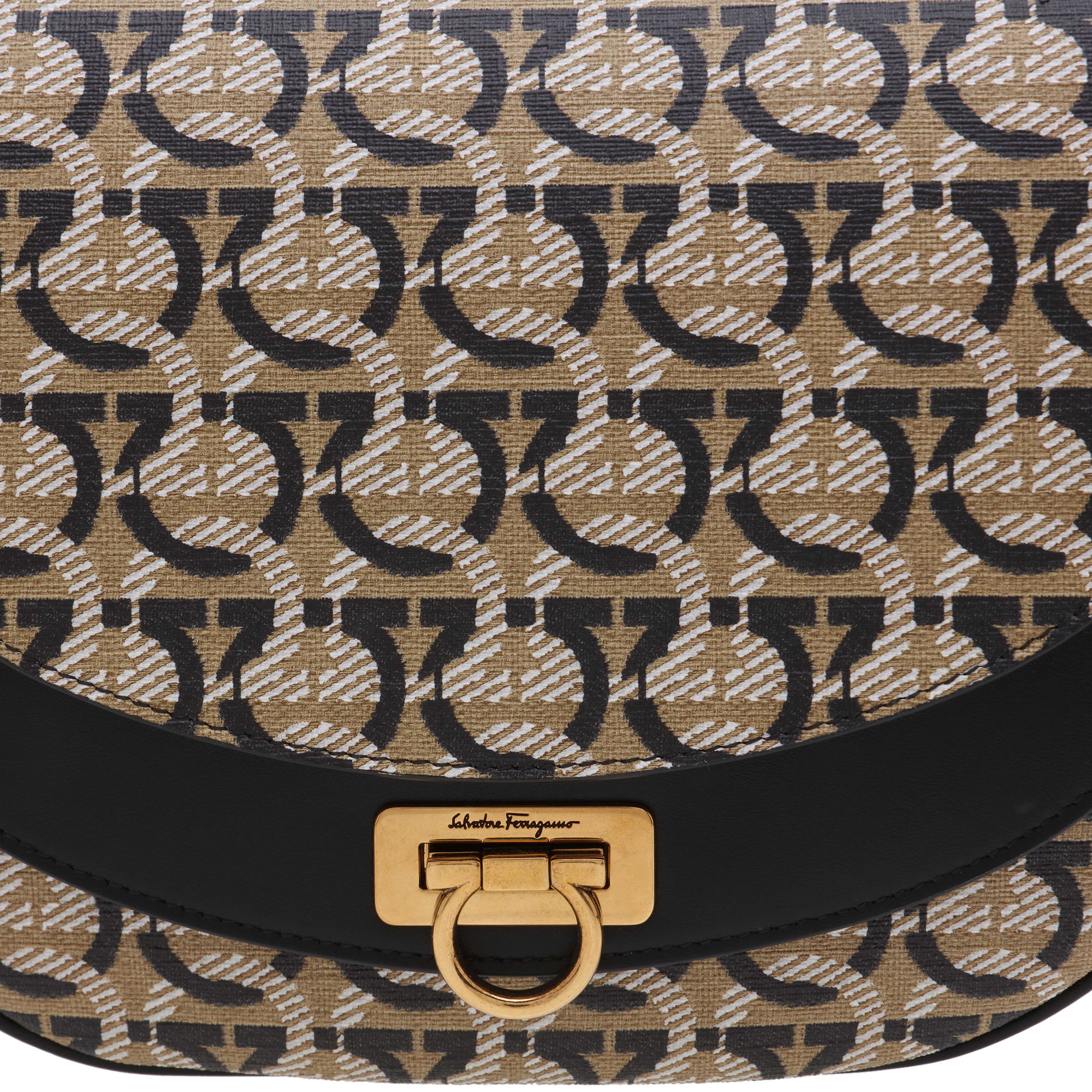 

Gancini cross body bag, Beige