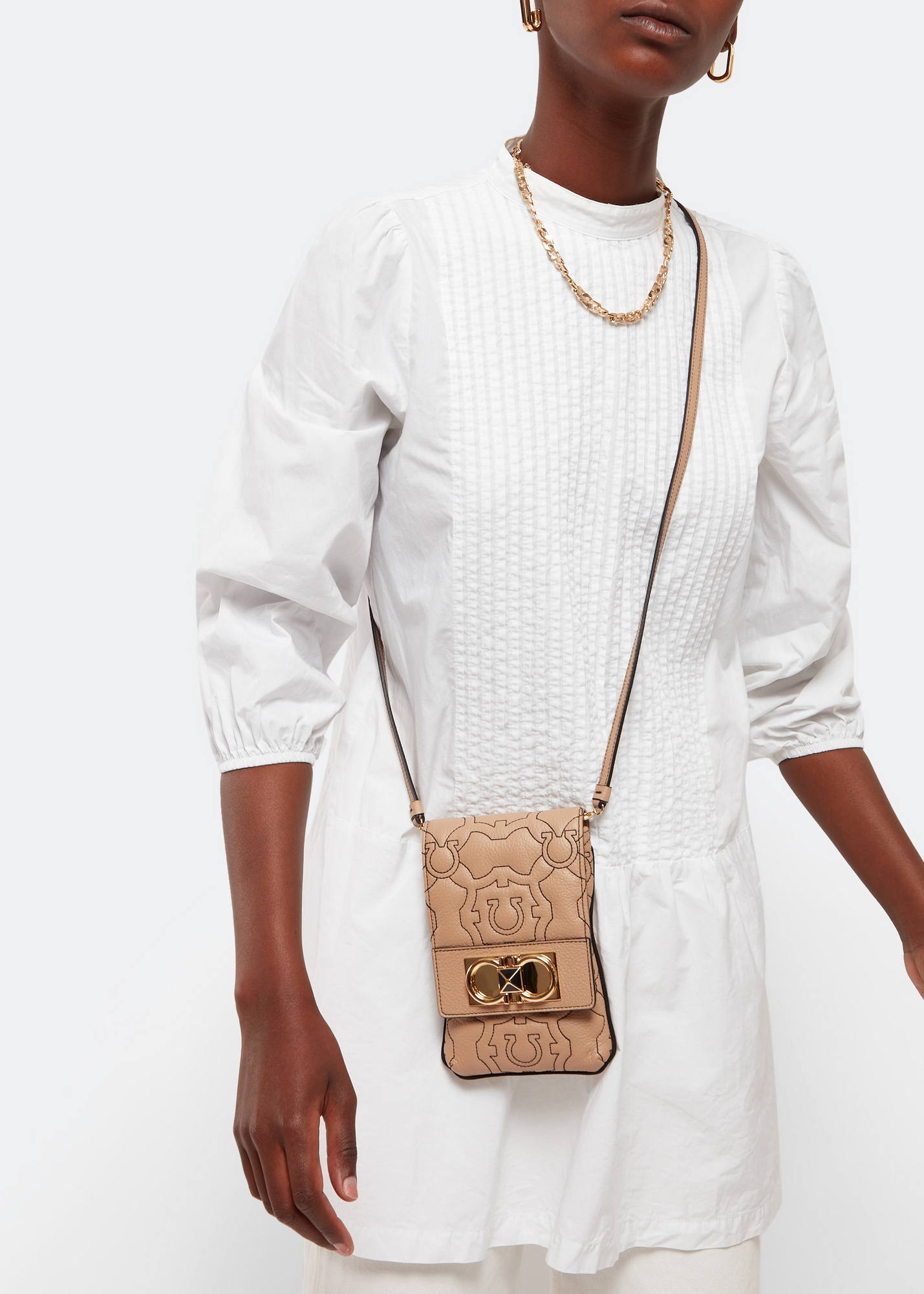 

Gancini Galore phone case, Beige