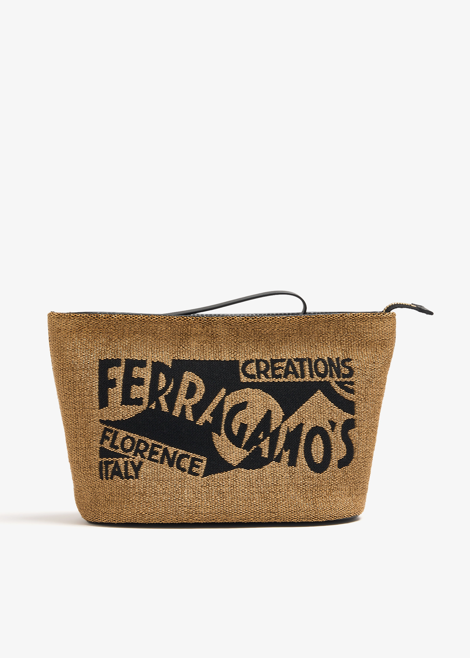 

Logo pouch, Beige