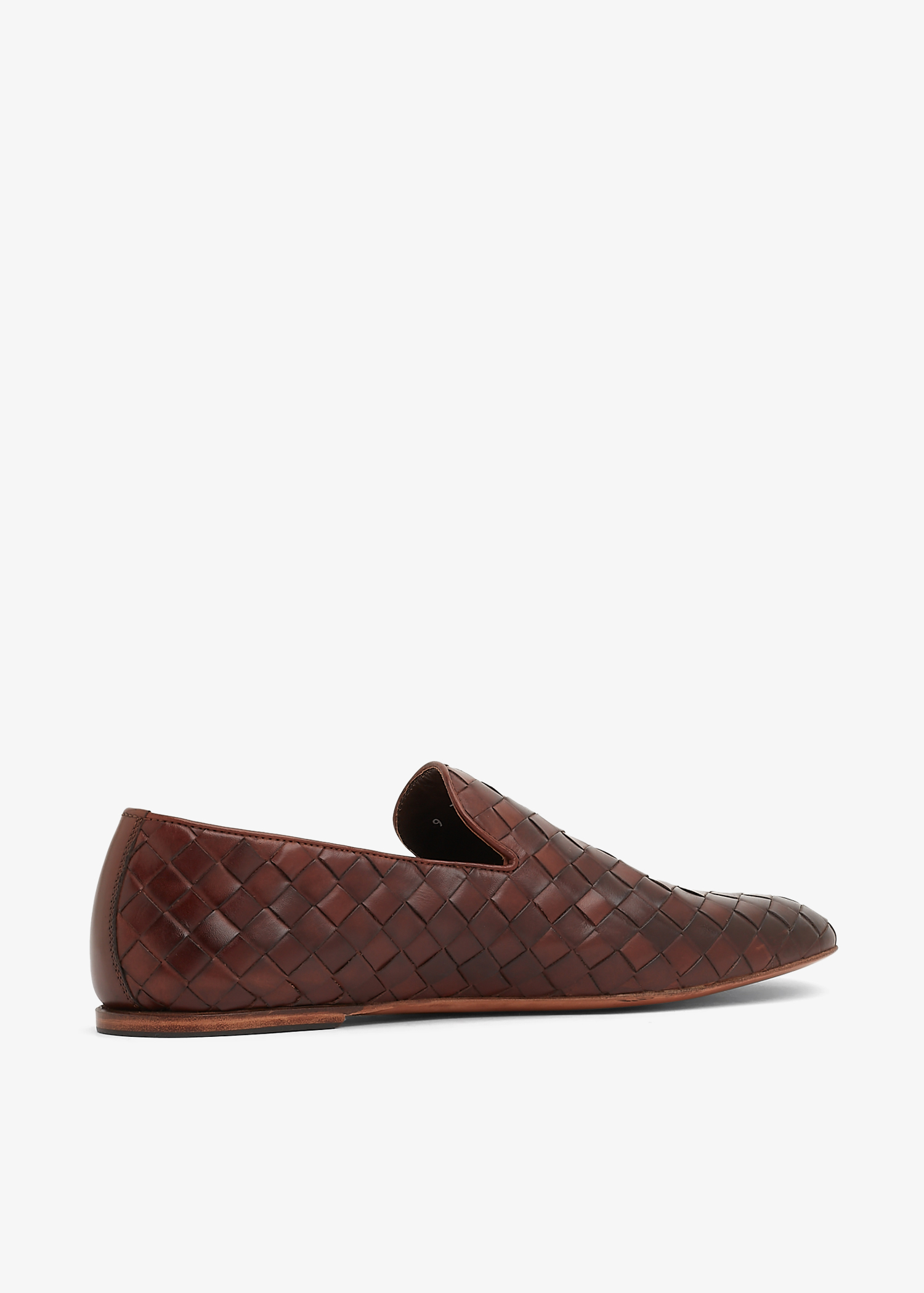 Mens woven leather slippers online