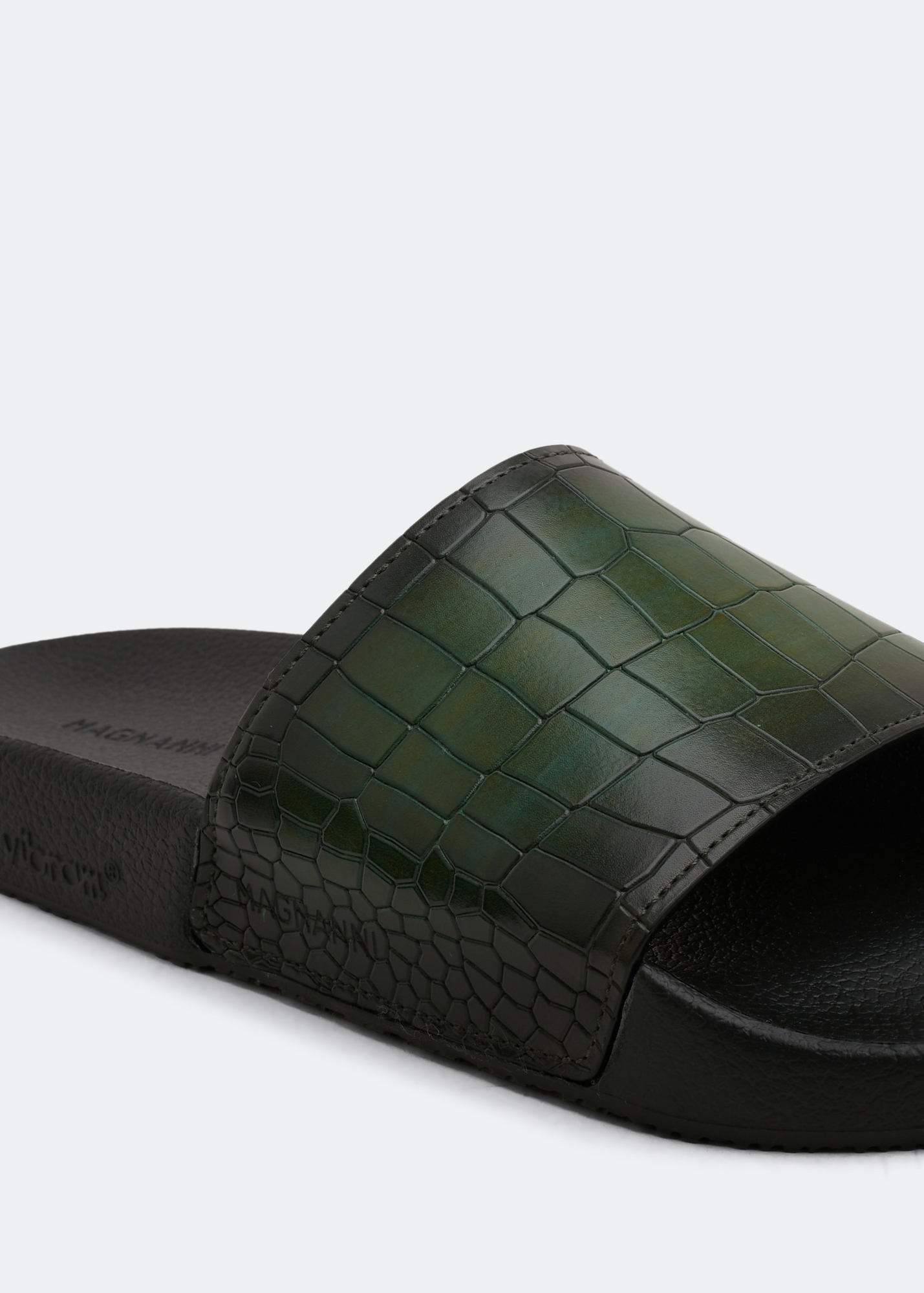 

Playa leather slides, Green
