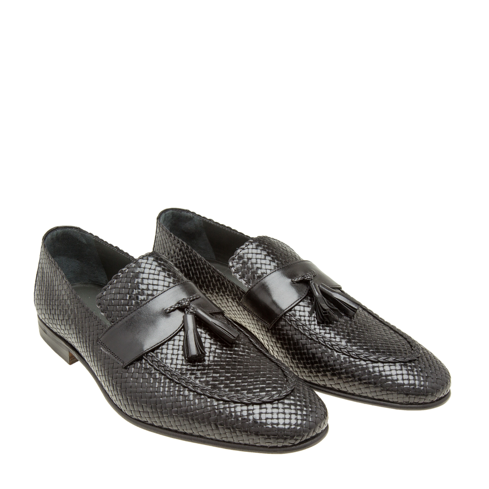 

Leather tassel loafers, Black