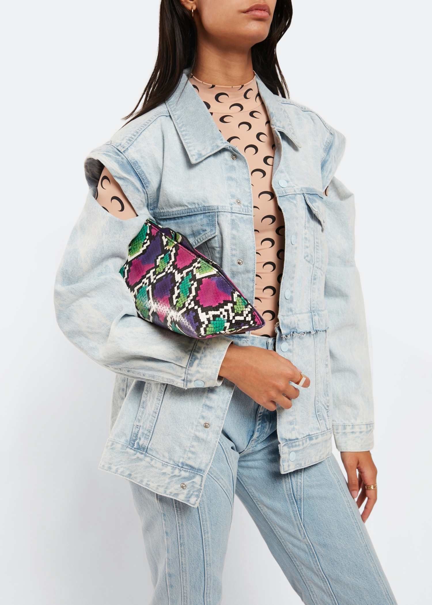 

8.30 PM oversized clutch, Animal print
