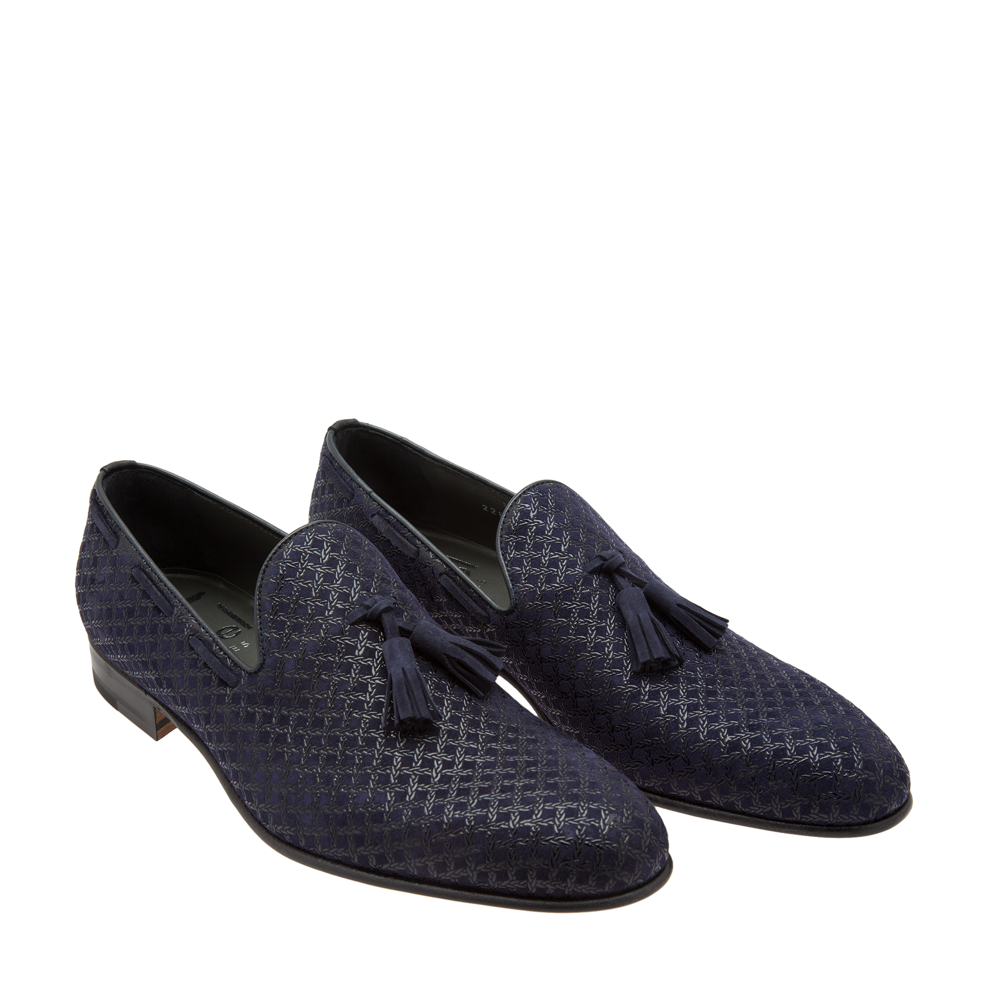 

Suede tassel loafers, Blue