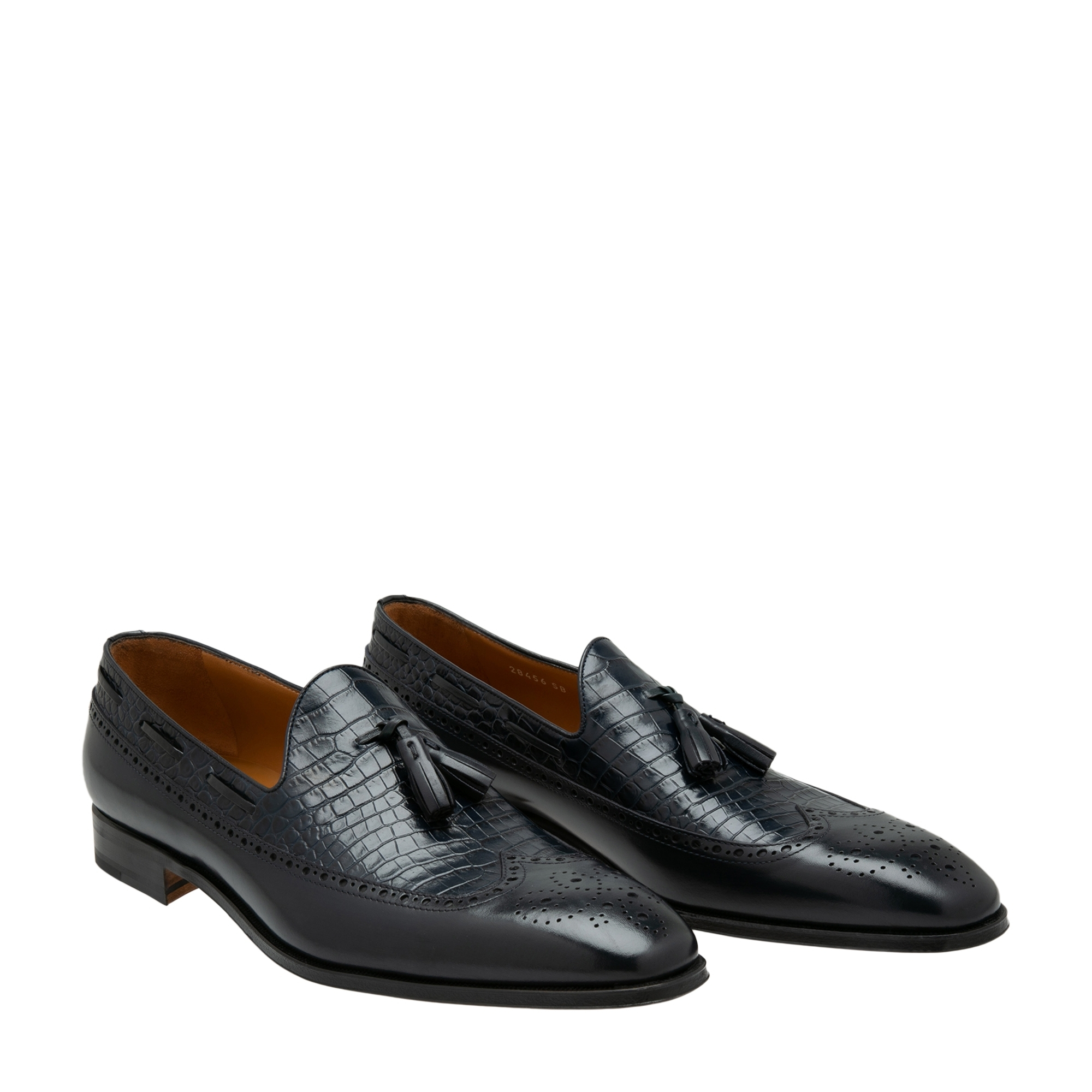 

Leather tassel loafers, Blue