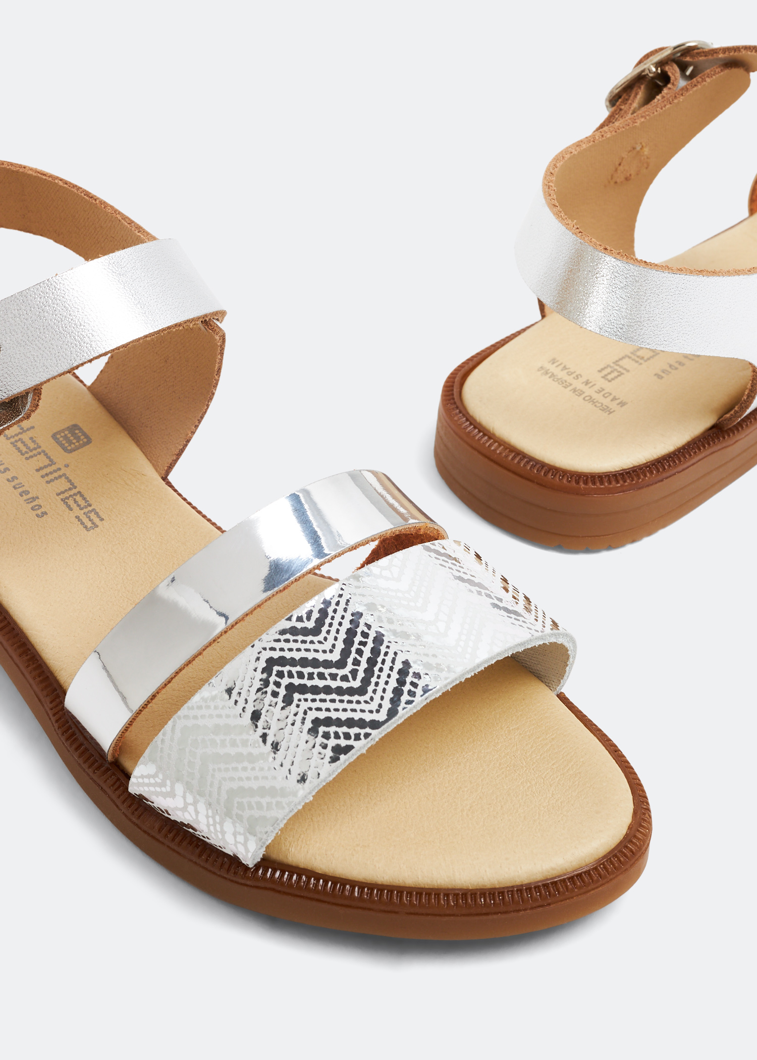 

Zig zag sandals, Silver