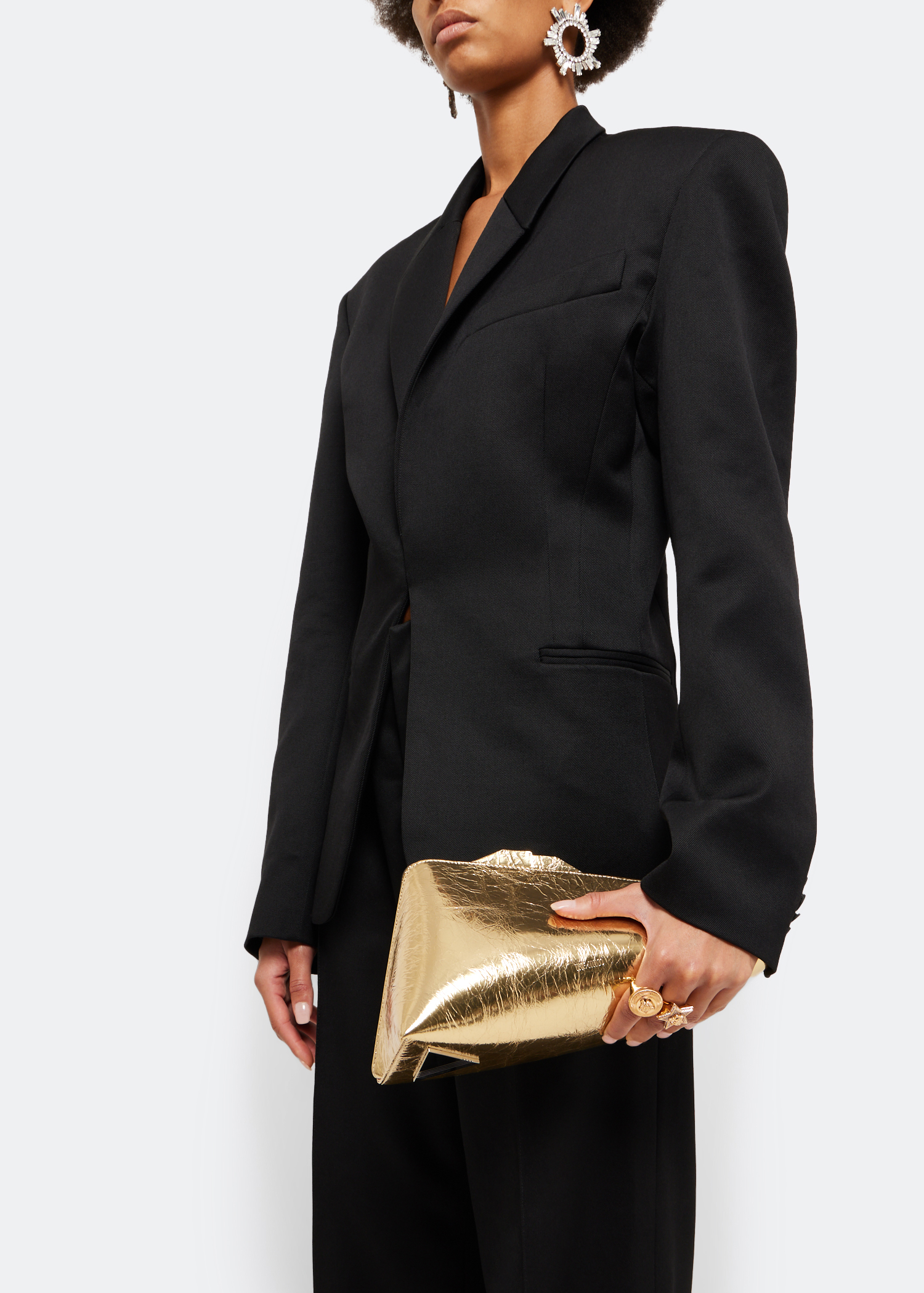 

8.30 PM oversized clutch, Gold