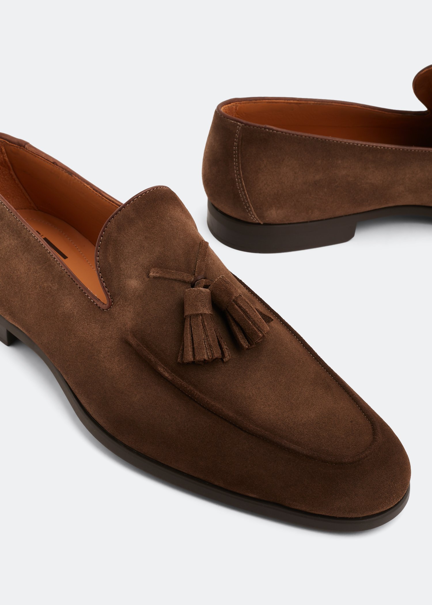 

Suede tassel loafers, Brown