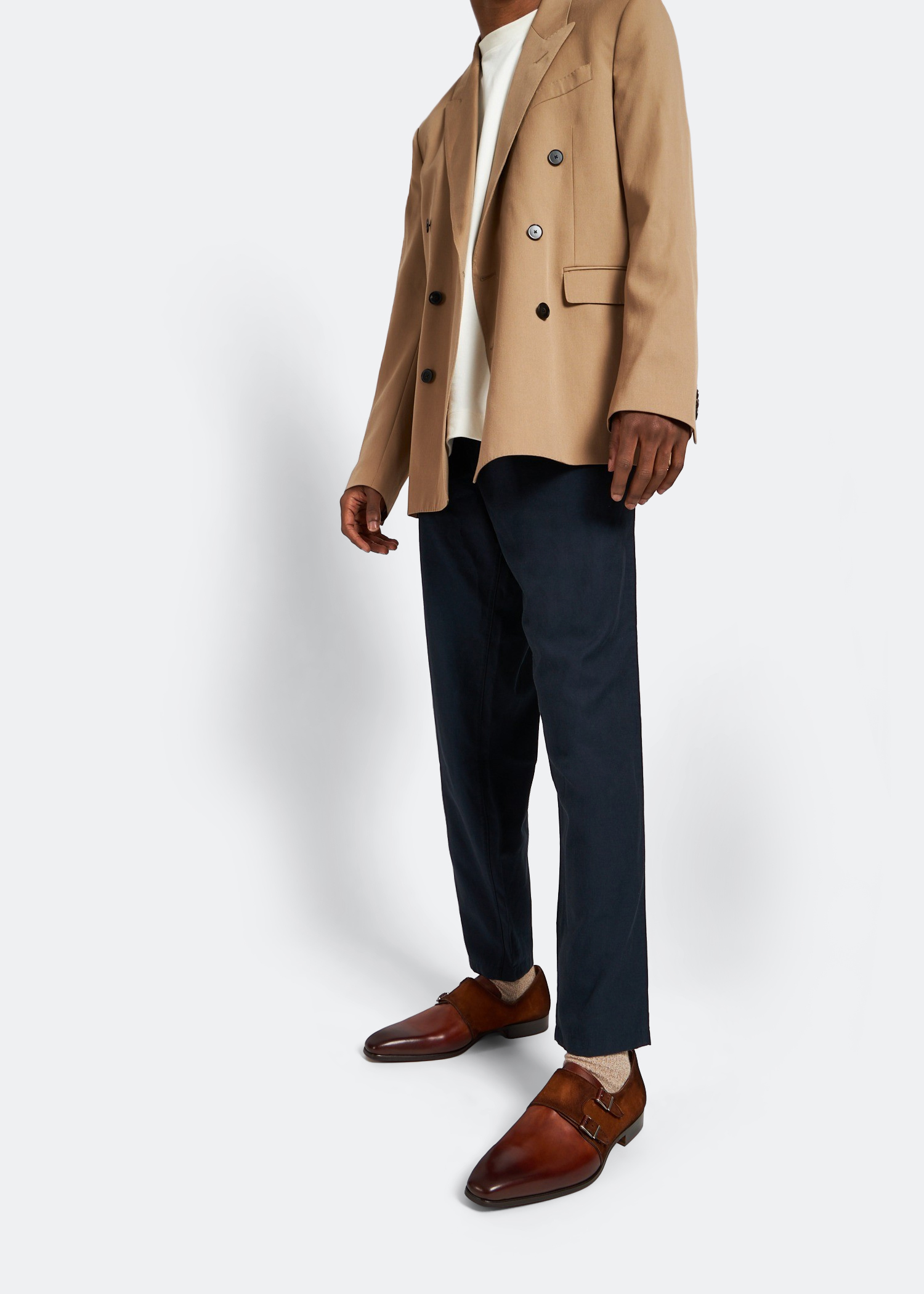 

Remo monk strap shoes, Brown