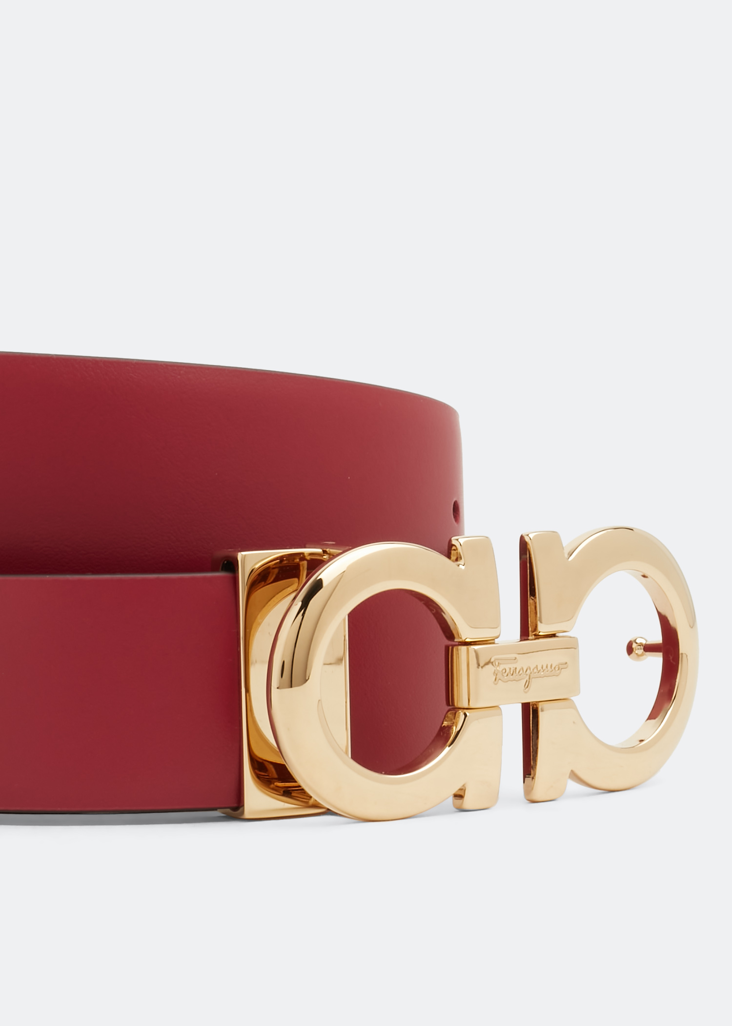 

Reversible Gancini belt, Red