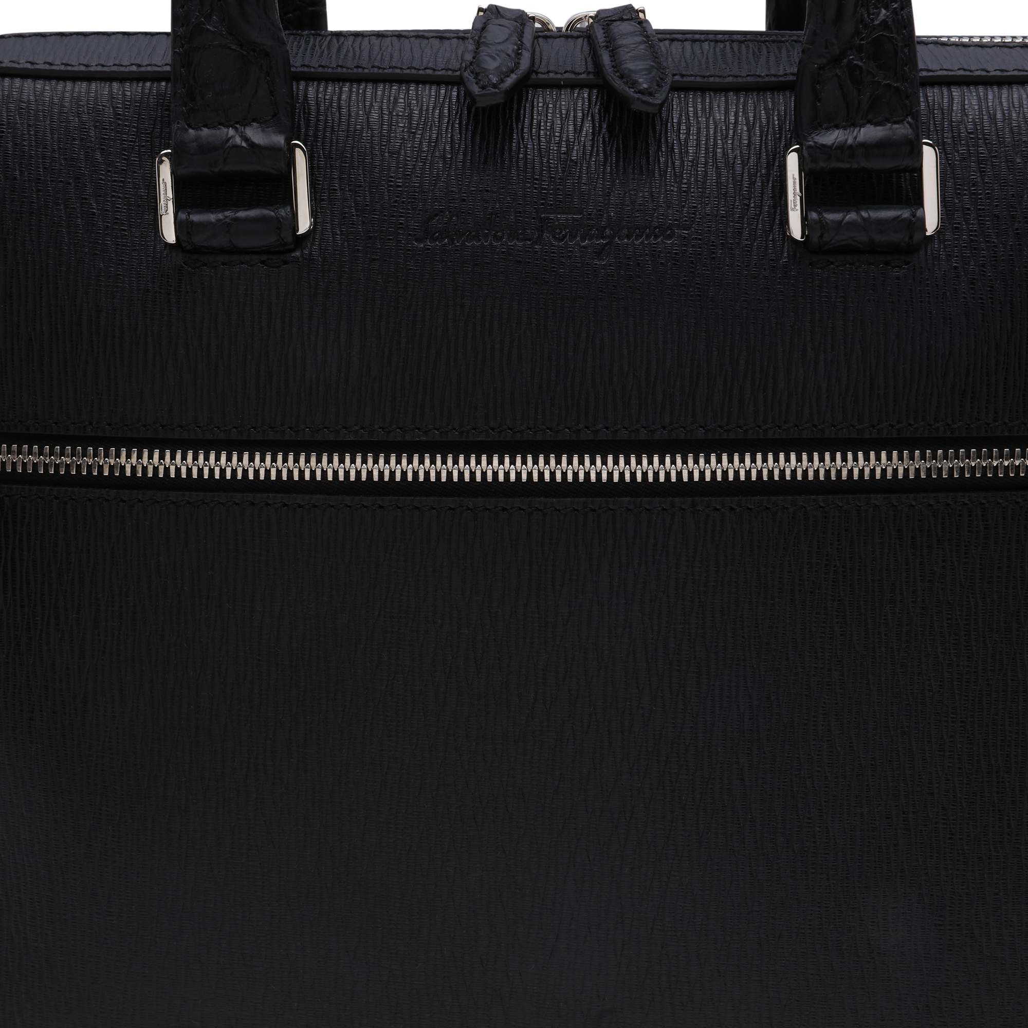 

Leather briefcase, Black