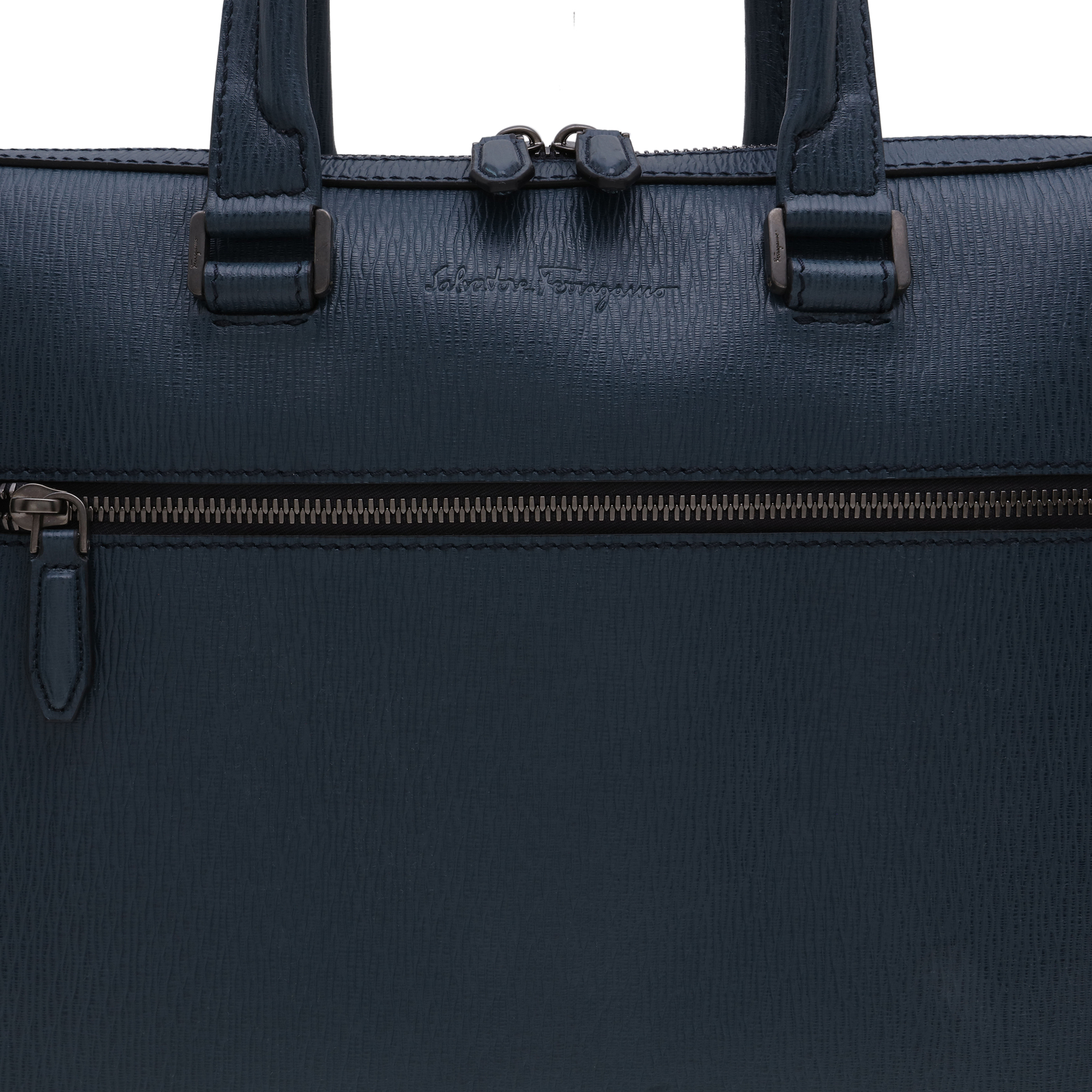 

Leather briefcase, Blue