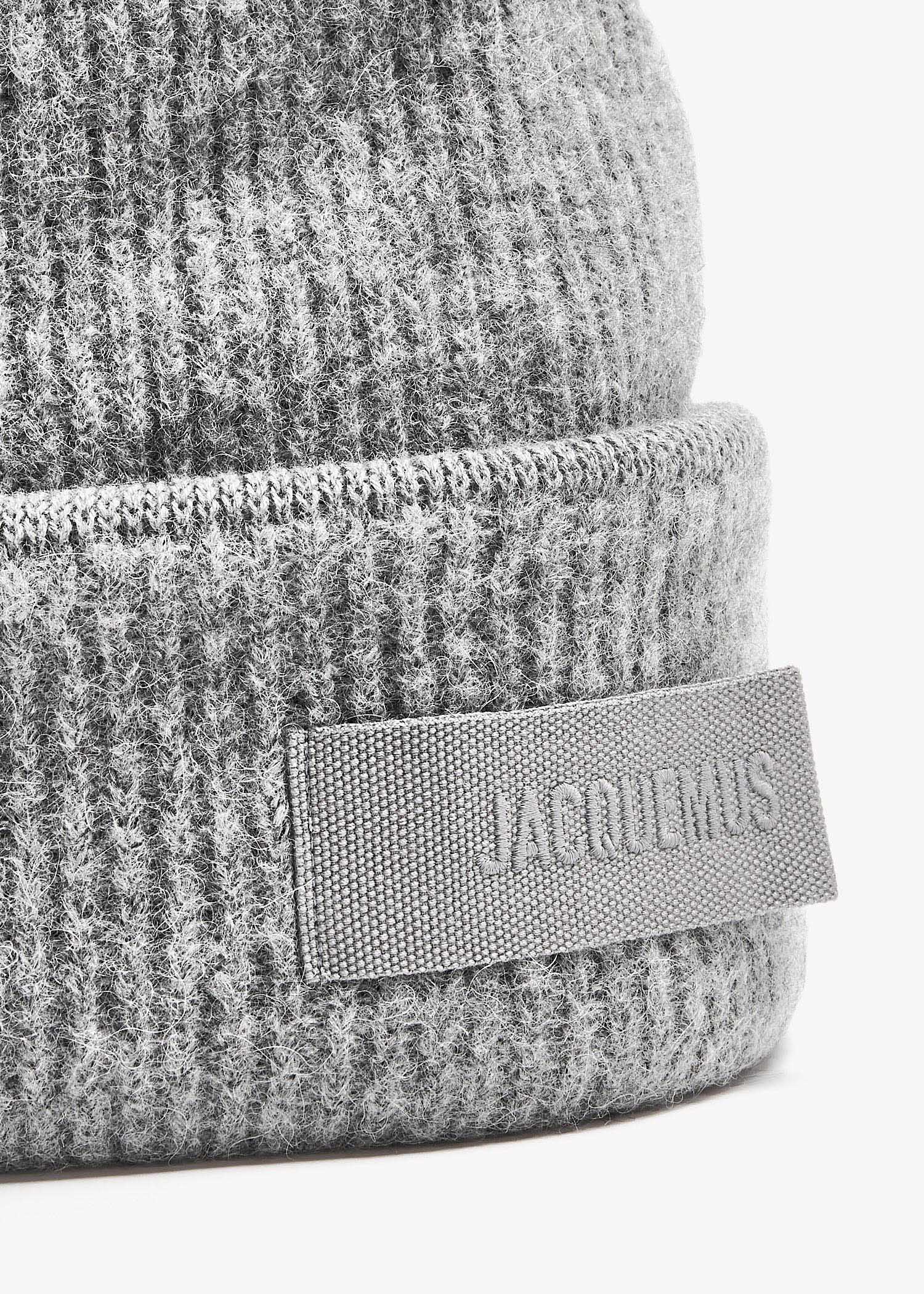 Jacquemus Le Bonnet Gros Grain beanie for Women - Grey in